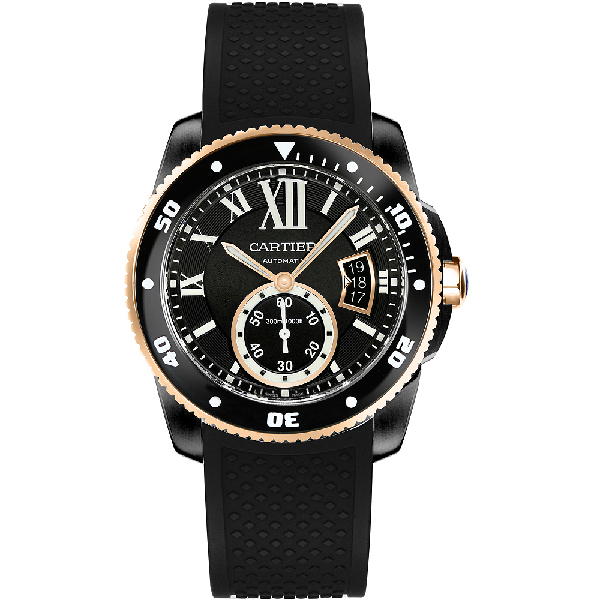 【Free Shipping】【Super Clone】Calibre Rose Gold Mix Full Black 42mm