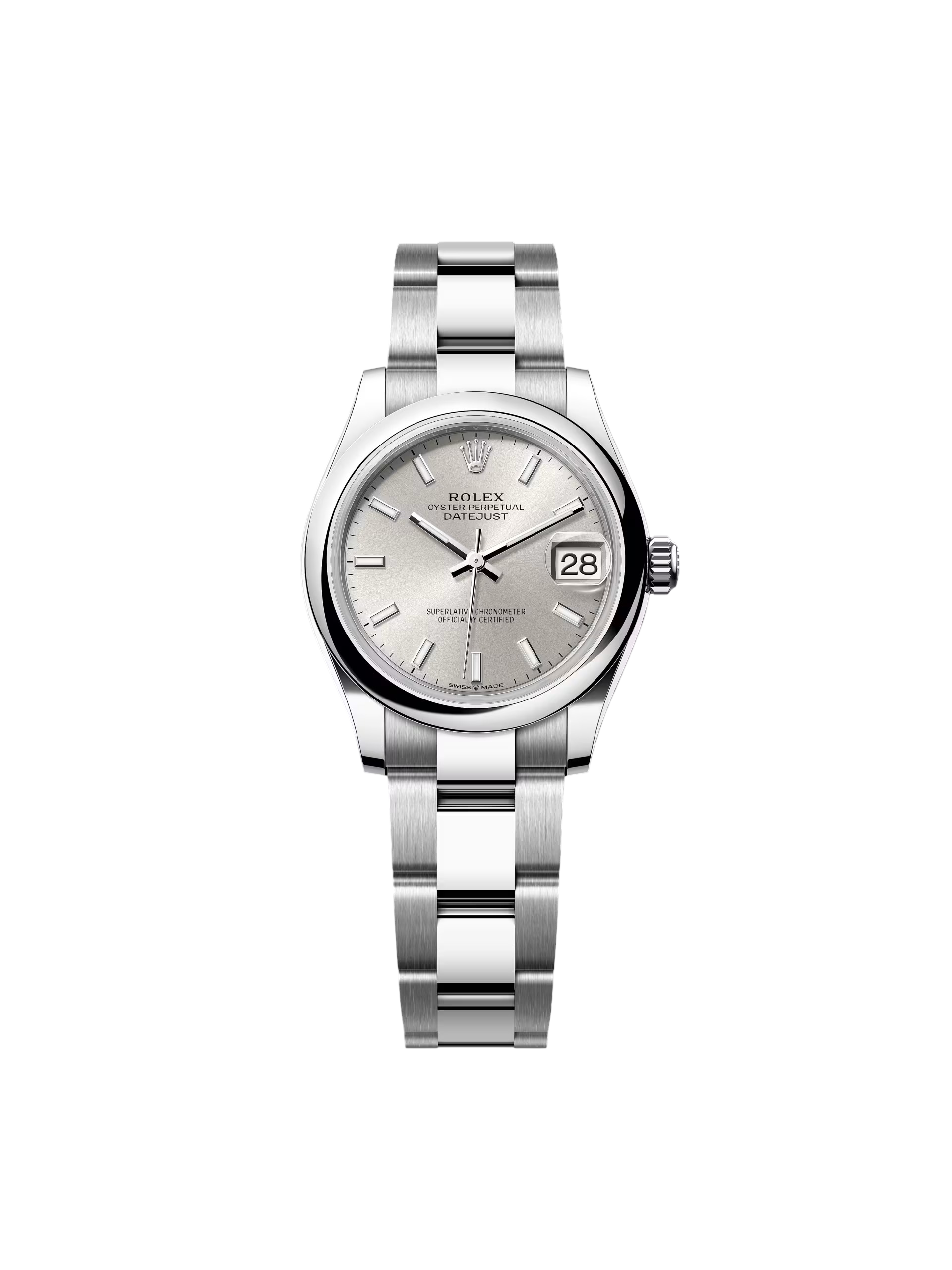 【Free Shipping】【Super Clone】RLX Datejust m278240-0005/0006 31mm  Silver Index Domed Bezel Oyster Oystersteel