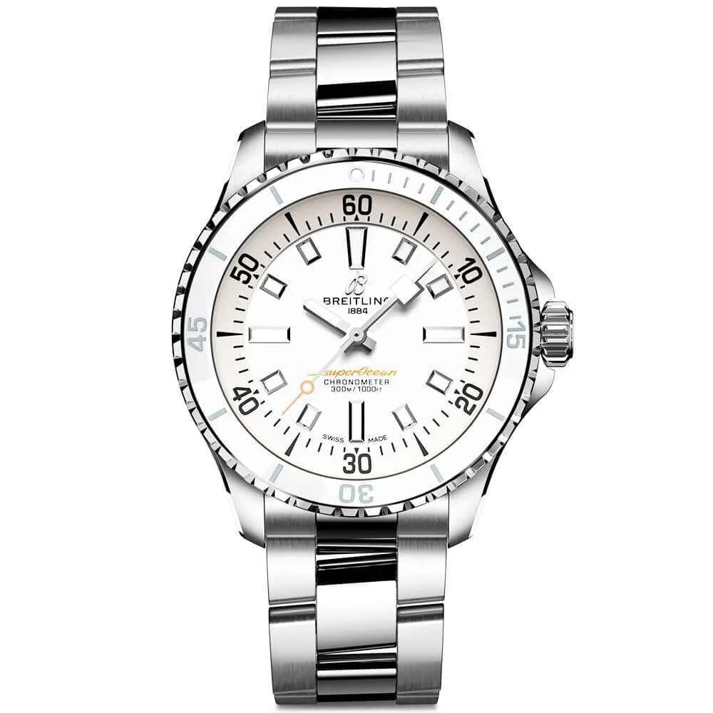 【Free Shipping】【Super Clone】BREITLINGSuperocean 36mm White Dial Ladies Automatic Bracelet Watch