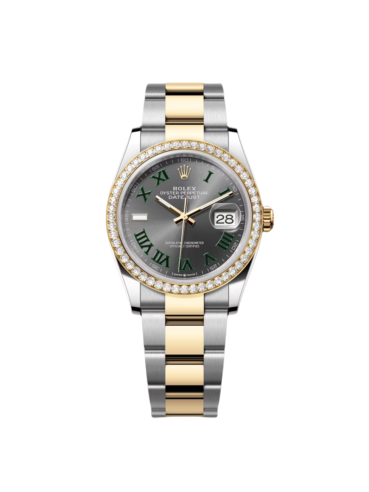 【Free Shipping】【Super Clone】RLX  Datejust 36mm 126283 Wimbledon Slate Dial Jubilee Bracelet Watch