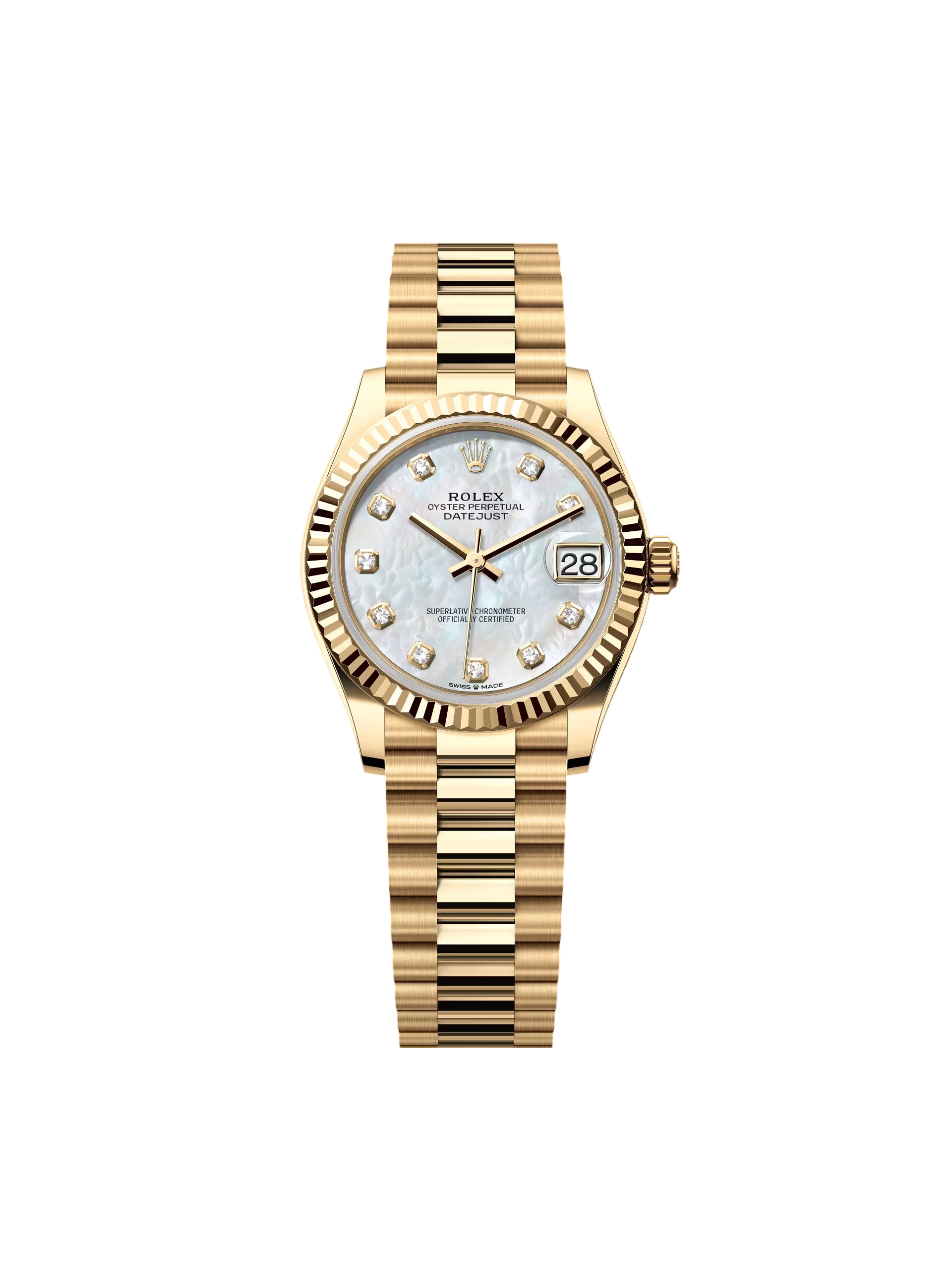 【Free Shipping】【Super Clone】RLX Datejust m278278-0010 Mother-of-Pearl 31mm Dial President Bracelet Watch