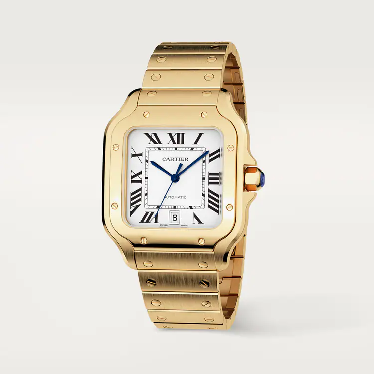 【Free Shipping】【Super Clone】SANTOS Gold 39.8mm
