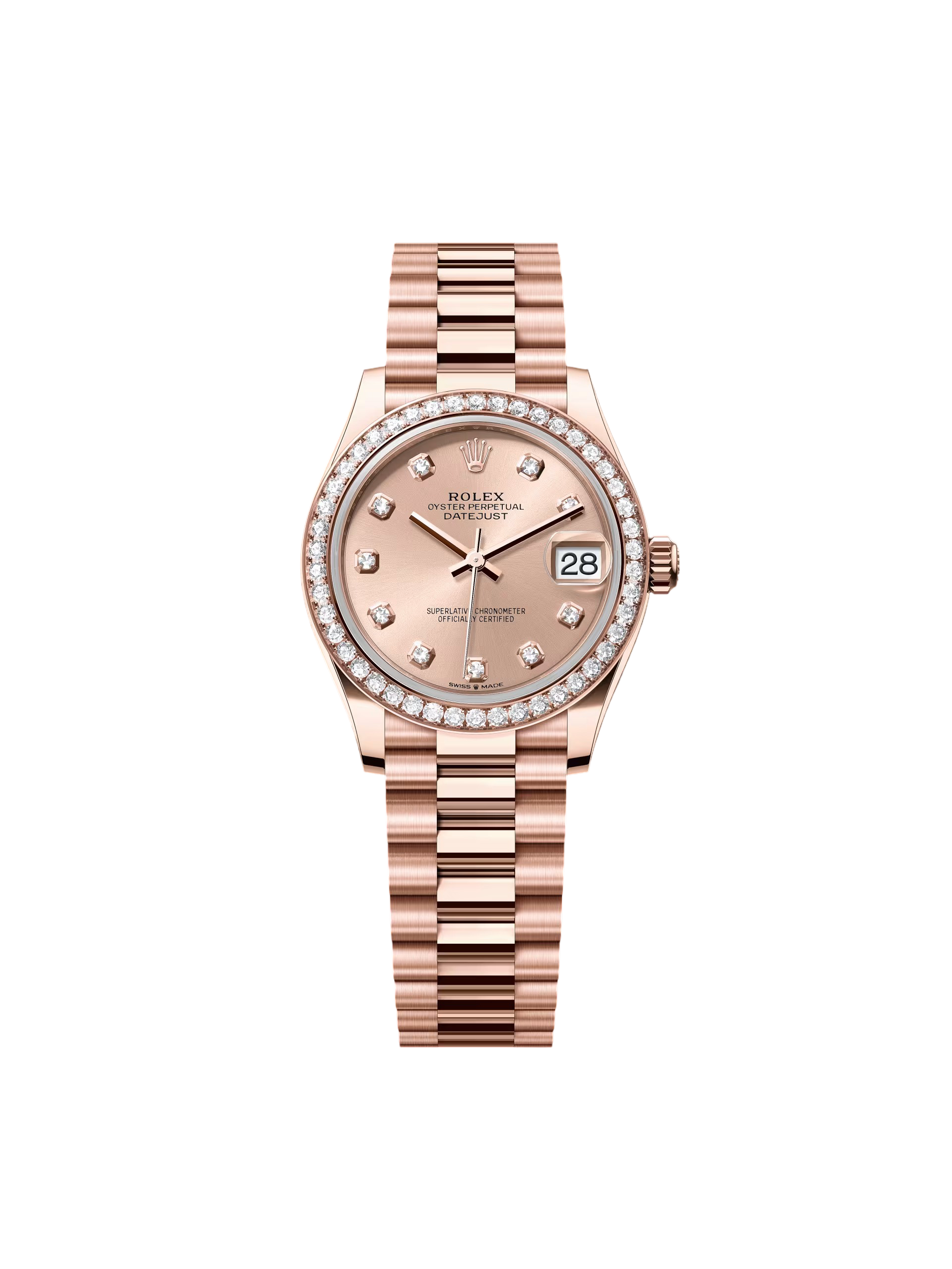 【Free Shipping】【Super Clone】RLX Datejust m278285RBR-0025 Rosé Dial 31mm