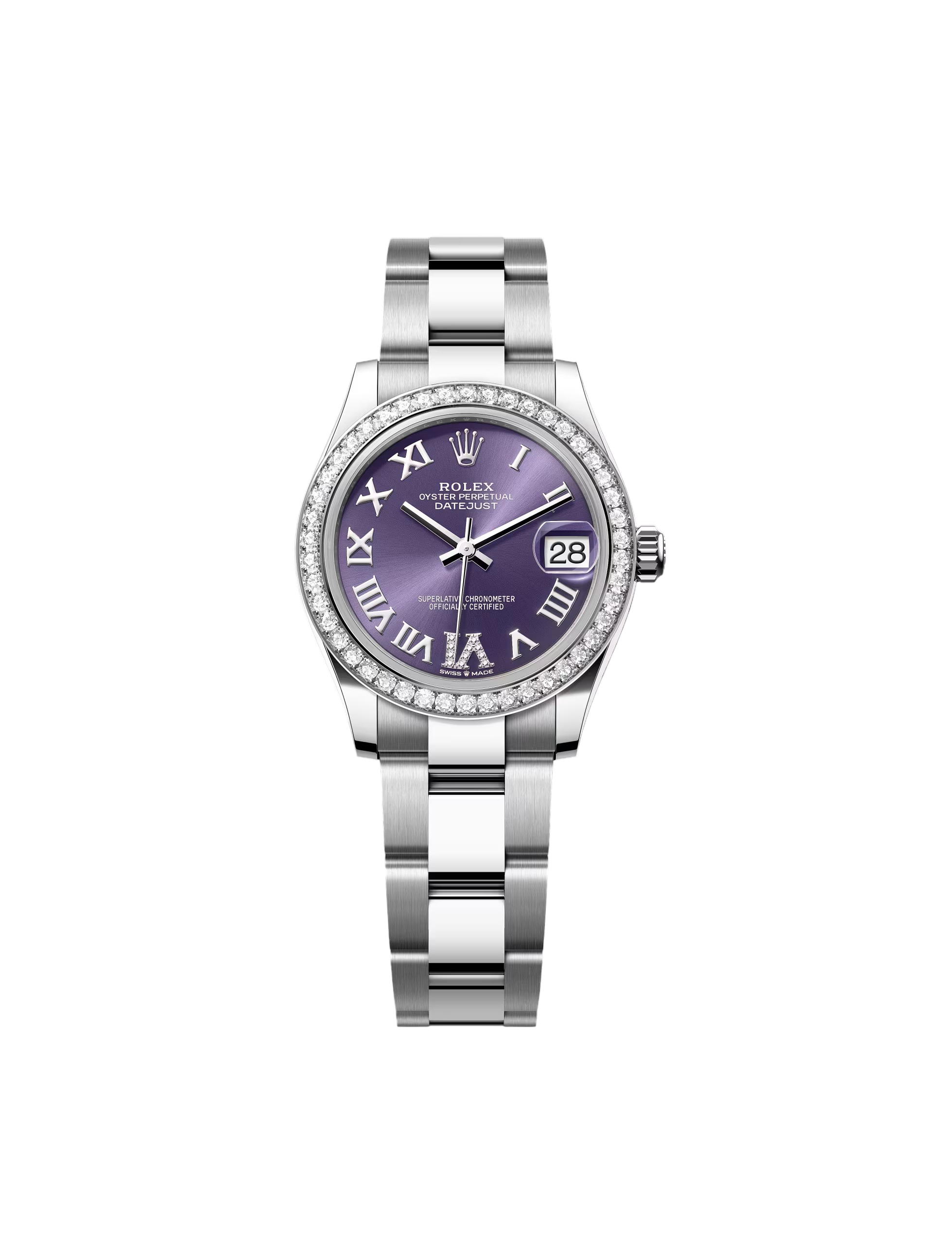 【Free Shipping】【Super Clone】RLX Datejust m278384RBR-0029/0030 Aubergine 31mm Dial Jubilee Watch