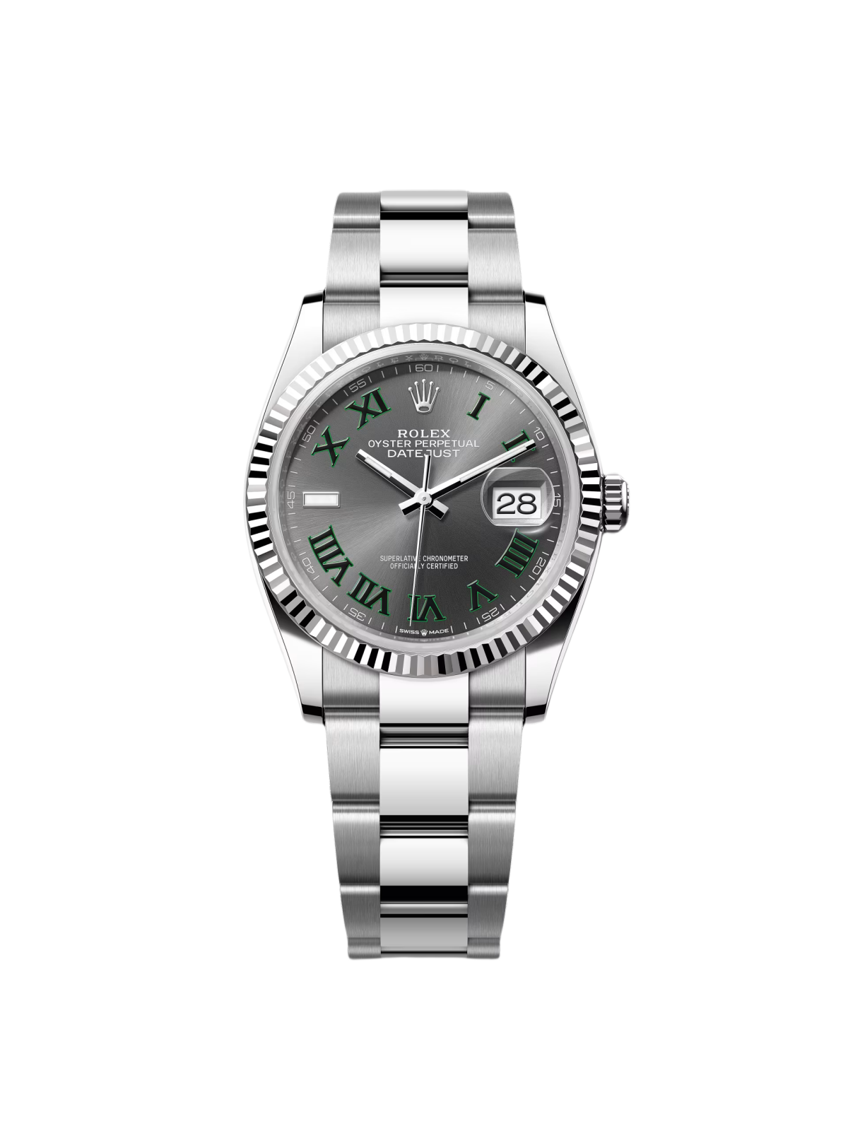 【Free Shipping】【Super Clone】RLX  Datejust 36mm 126234 Datejust Slate Roman Dial Jubilee Watch