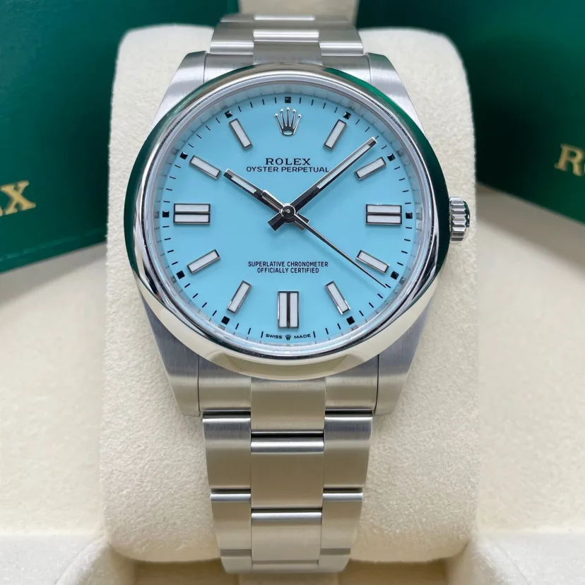 【Free Shipping】【Super Clone】RLX Oyster Perpetual 36mm 126000-0006 Tiffany Blue Turquoise Dial