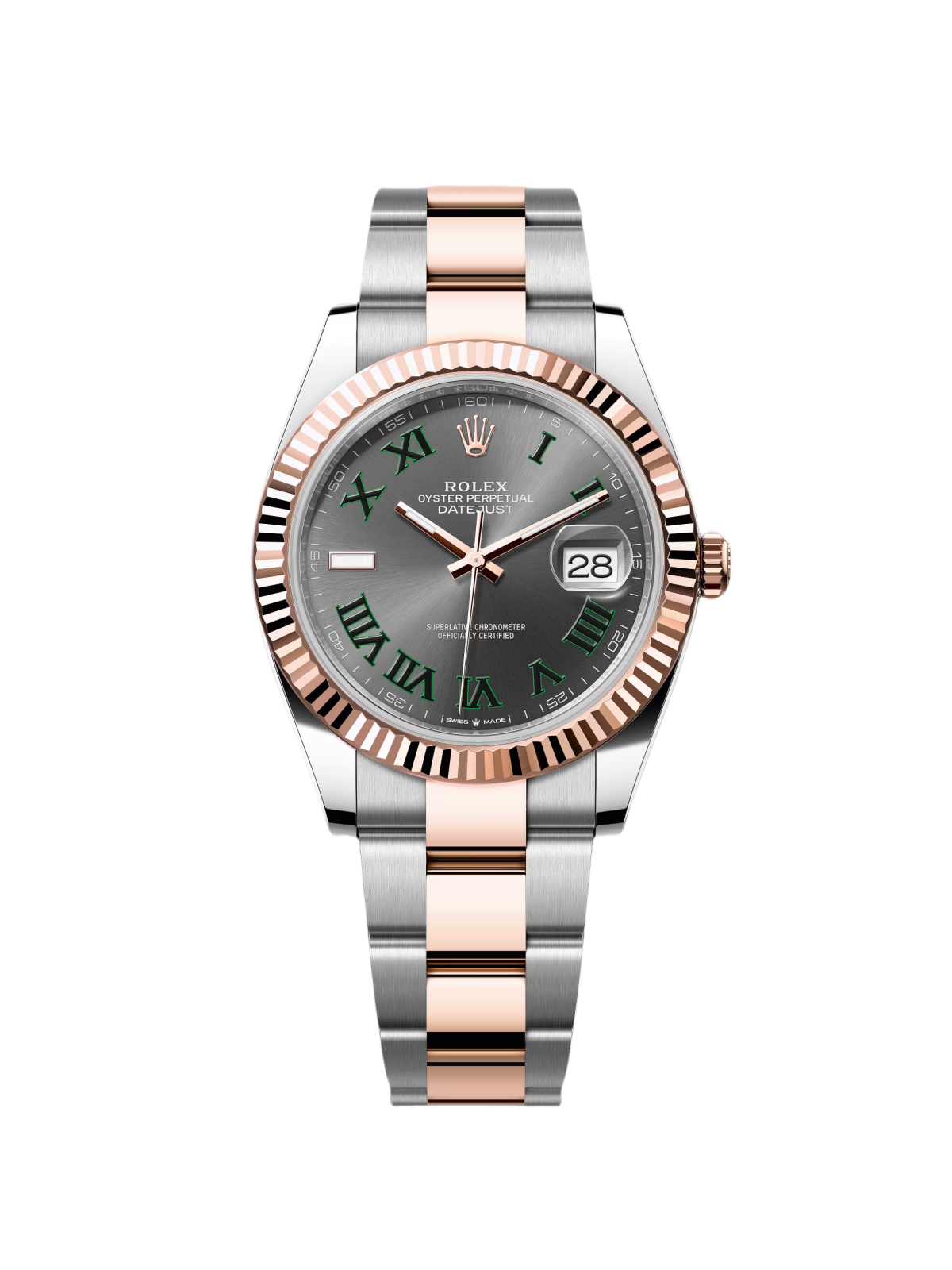 【Free Shipping】【Super Clone】RLX Datejust 41mm 126331 Oyster Band Steel and Everose Gold Men’s Watch