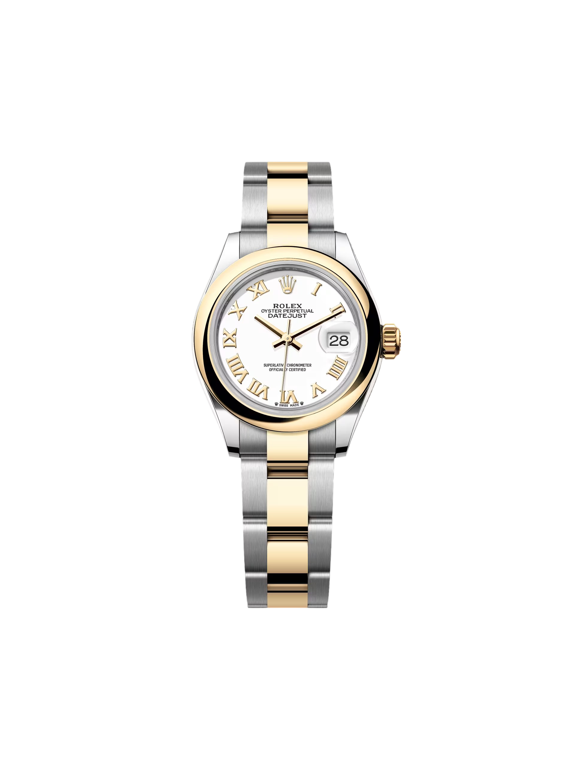 【Free Shipping】【Super Clone】RLX Lady-Datejust 28mm  279163 White Roman Dial Oyster Bracelet