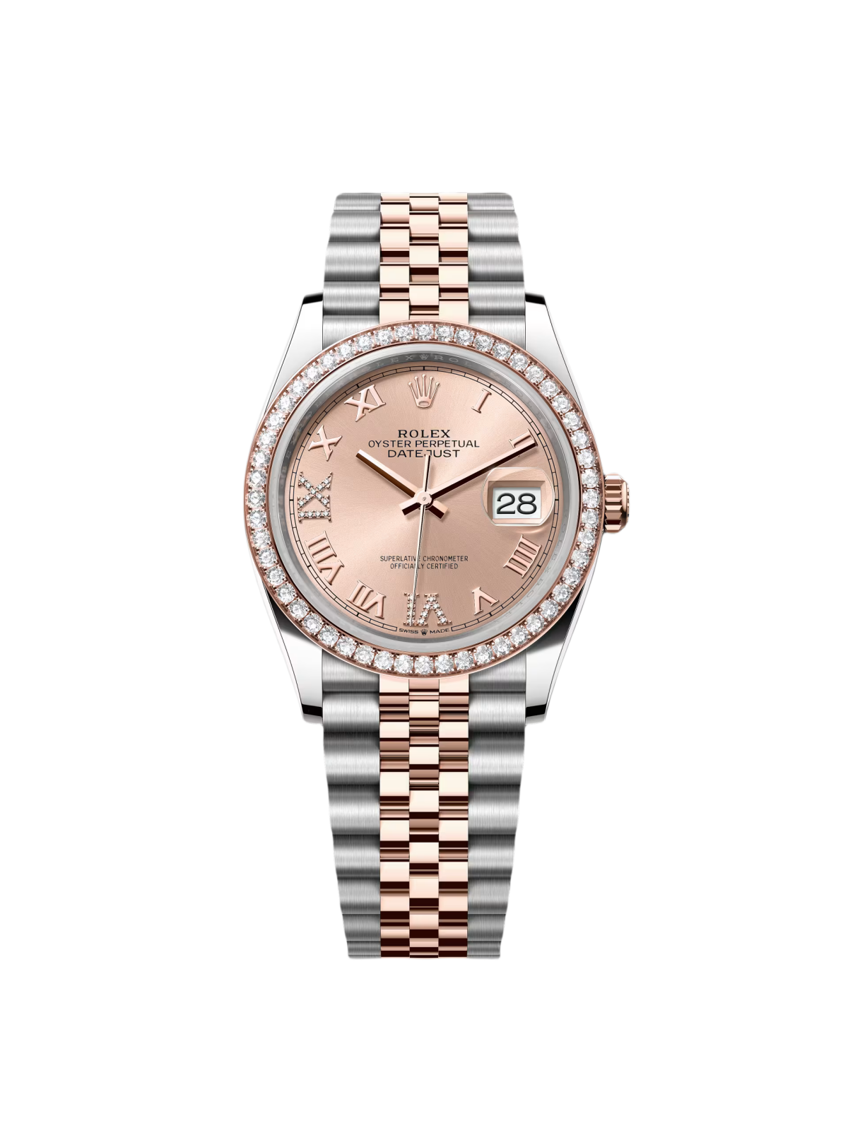 【Free Shipping】【Super Clone】RLX  Datejust 36mm 126281 Rose Dial Oyster 36mm Bracelet