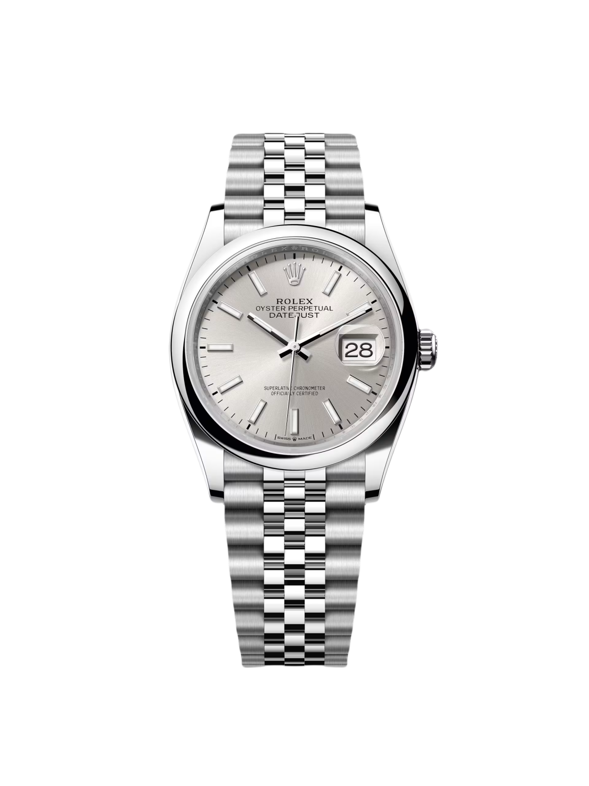 【Free Shipping】【Super Clone】RLX  Datejust 36mm 126200 Oyster Perpetual Silver Dial Jubilee Stainless Steel