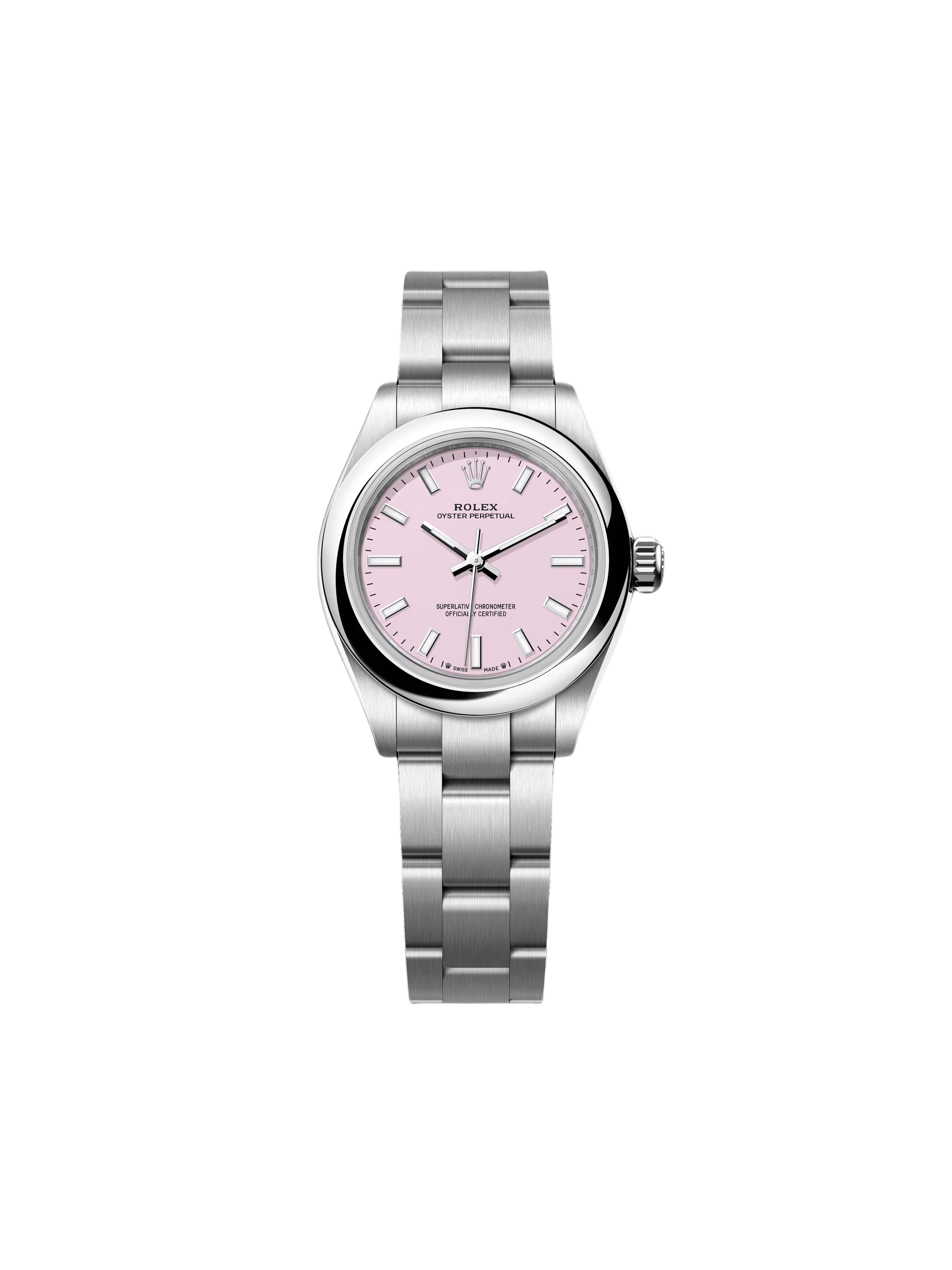 【Free Shipping】【Super Clone】RLX Oyster Perpetual 28mm 276200-0009 Pink Dial Oyster Stainless Steel Bracelet