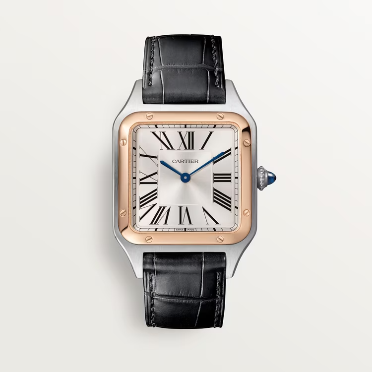 【Free Shipping】【Super Clone】SANTOS-DUMONT Rose Gold Mix 46mm