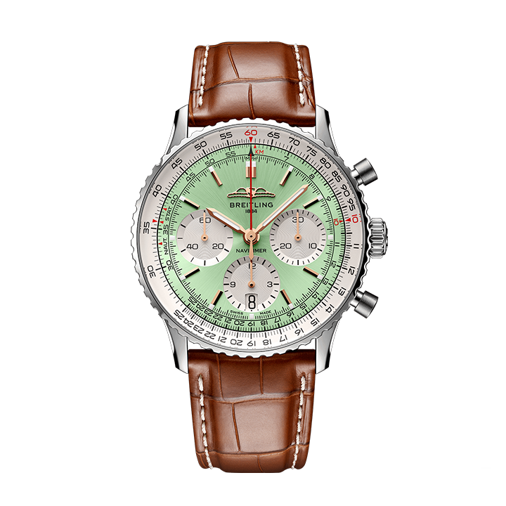 【Free Shipping】【Super Clone】Breitling AB0139211L1P1 Navitimer B01 Green Dial - Νew