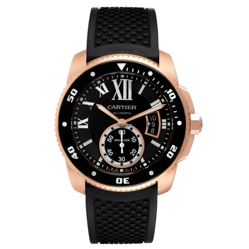 【Free Shipping】【Super Clone】Calibre Rose Gold Black 42mm