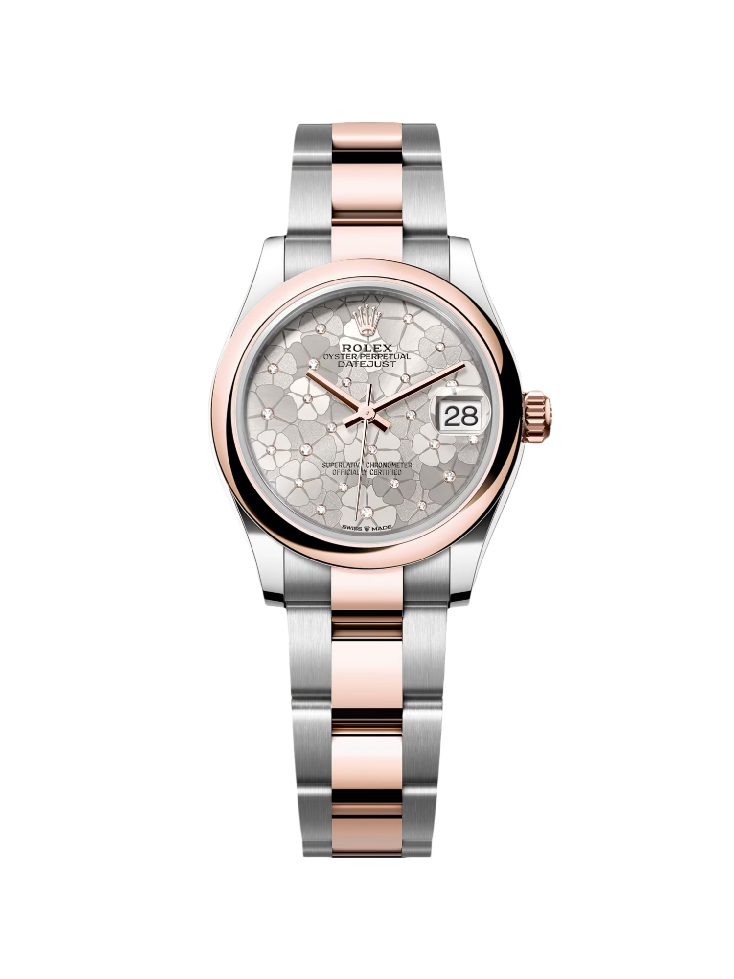 【Free Shipping】【Super Clone】RLX Datejust m278241-0031/0032 31mm  Silver Floral Motif Dial Oyster Bracelet Watch