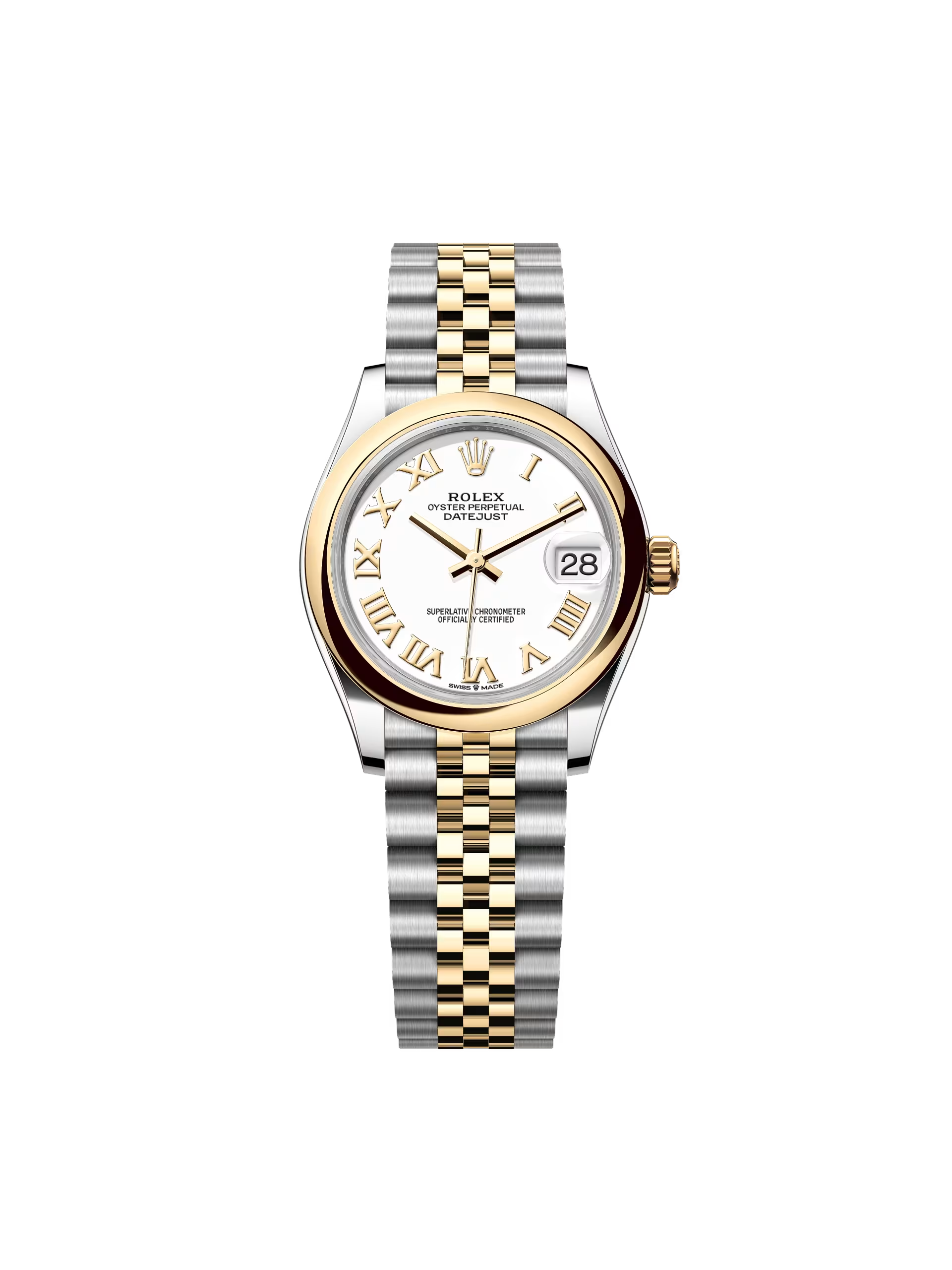 【Free Shipping】【Super Clone】RLX Datejust m278243-0001/0002 31mm White Dial Yellow Rolesor Oyster Watch