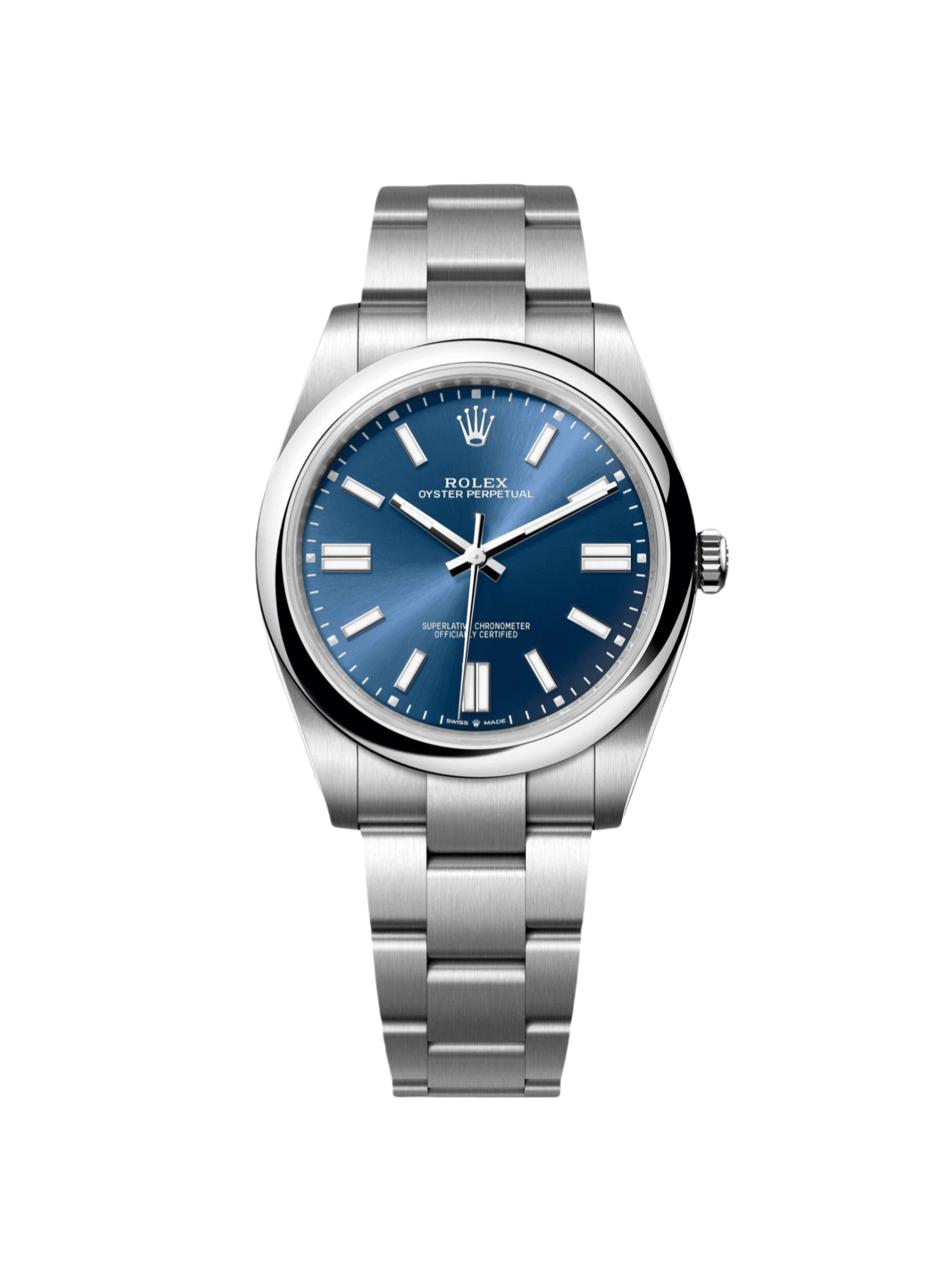 【Free Shipping】【Super Clone】RLX Oyster Perpetual 41mm 124300-0003 Oyster Perpetual Stainless Steel Blue Index Dial Watch