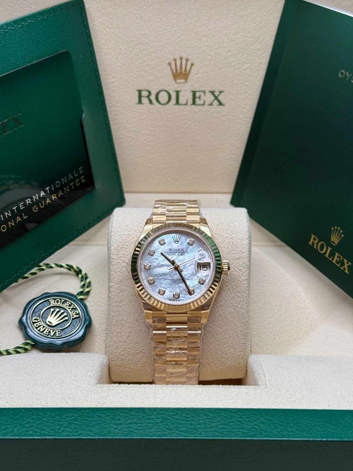 【Free Shipping】【Super Clone】RLX Datejust m278278-0010 Mother-of-Pearl 31mm Dial President Bracelet Watch