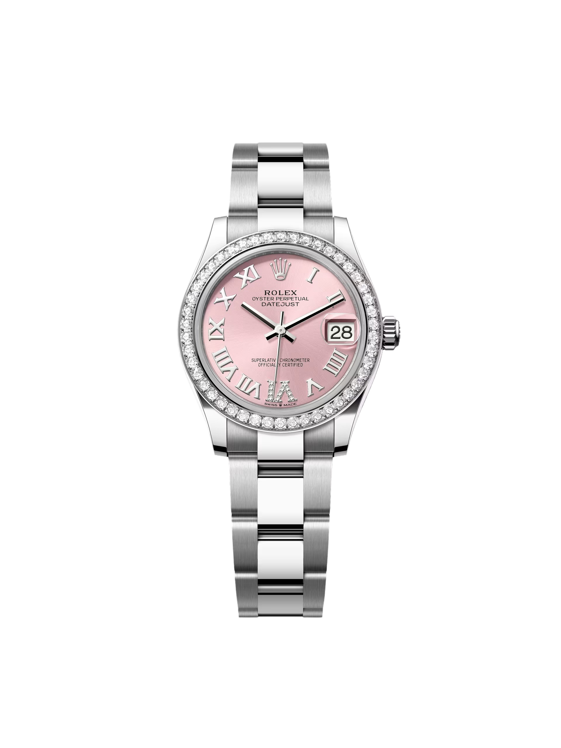 【Free Shipping】【Super Clone】RLX Datejust m278384RBR-0027/0028 Pink 31mm Dial Oyster Watch