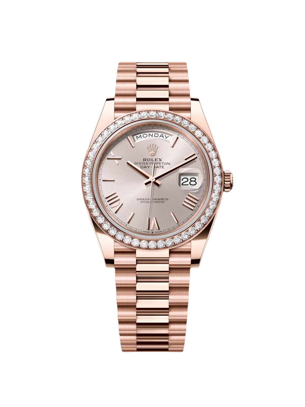 【Free Shipping】【Super Clone】RLX  Day-Date 40mm Sundust Roman Dial 228345rbr-0008