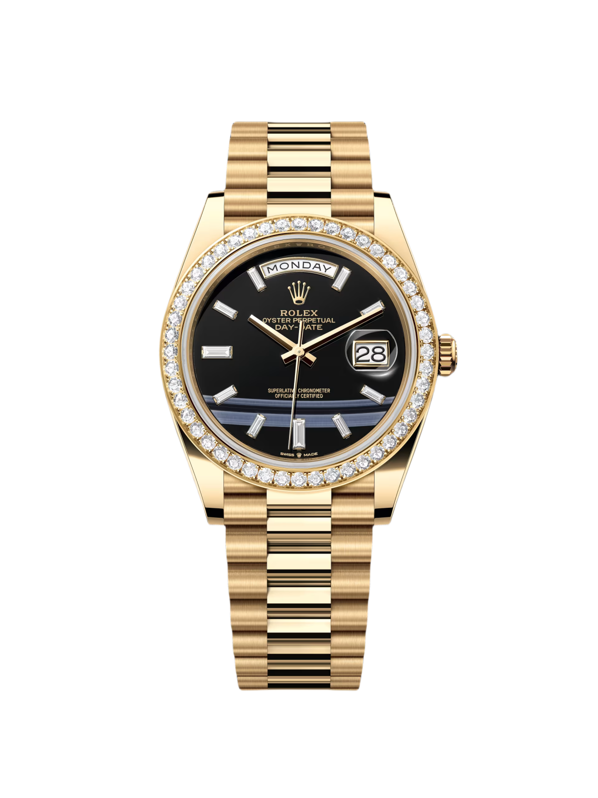 【Free Shipping】【Super Clone】RLX Day-Date 40mm Black Onyx Dial 228348RBR-0039