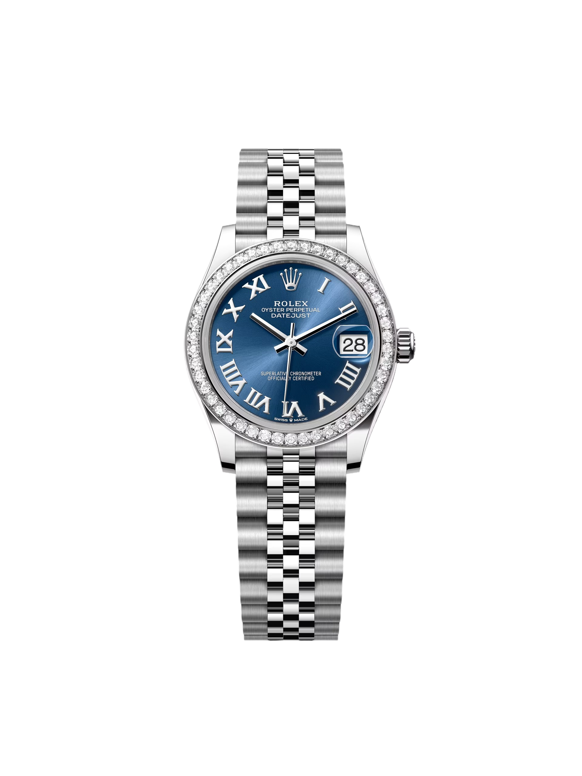 【Free Shipping】【Super Clone】RLX Datejust m278384RBR-0037/0038 Bright Blue 31mm Dial Oyster Watch