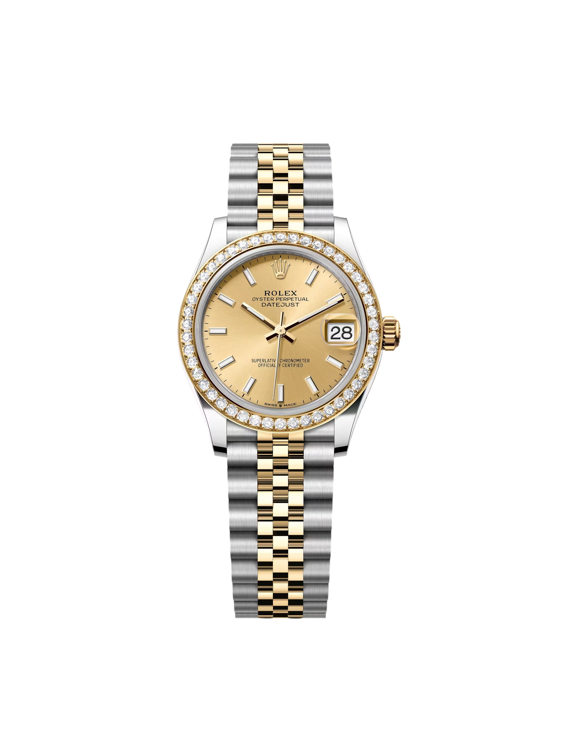 【Free Shipping】【Super Clone】RLX Datejust m278383-0013/0014  31mm Champagne Dial Oyster Bracelet