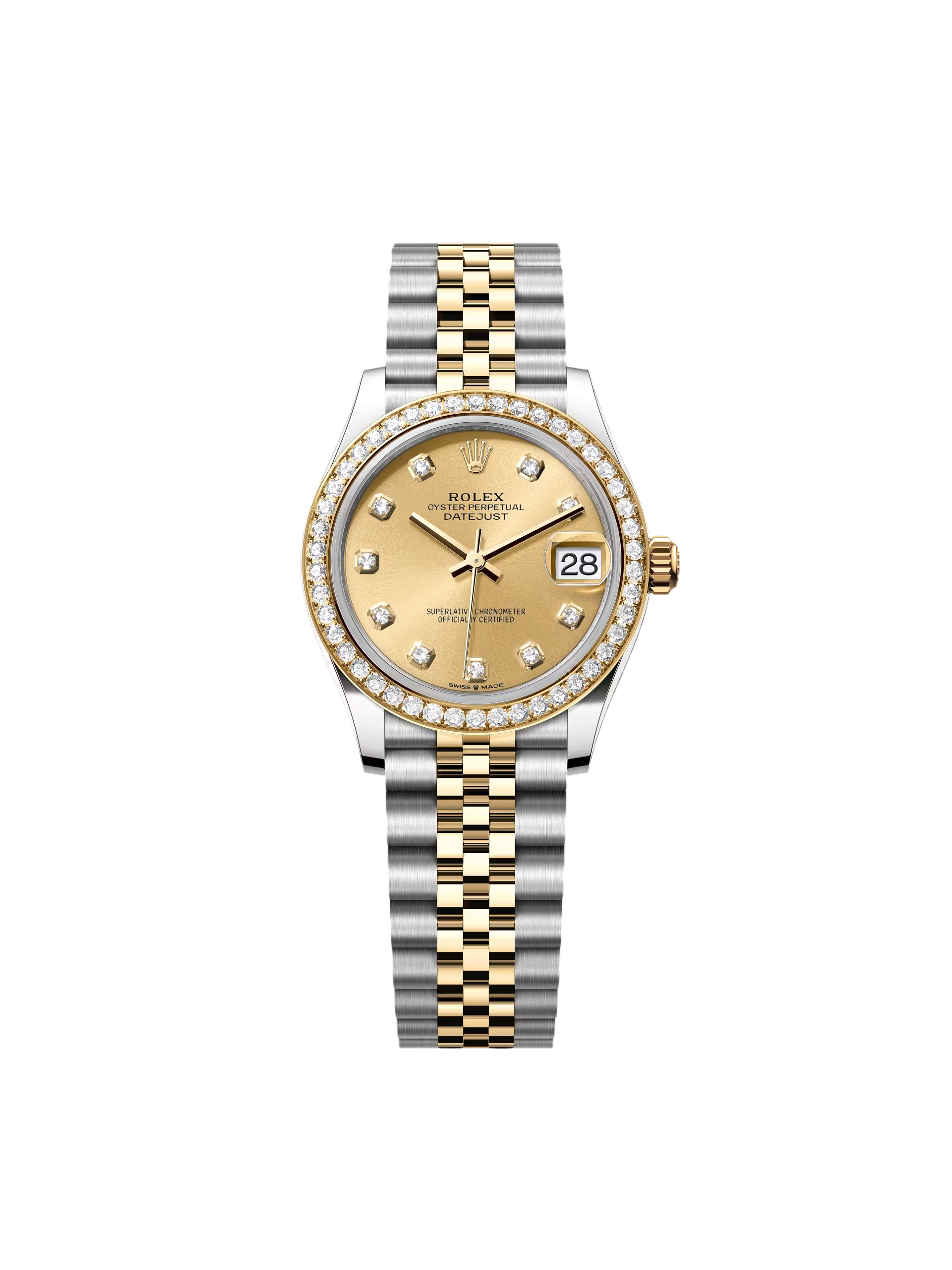 【Free Shipping】【Super Clone】RLX Datejust m278383-0025/0026 31mm Champagne Dial Oyster Bracelet