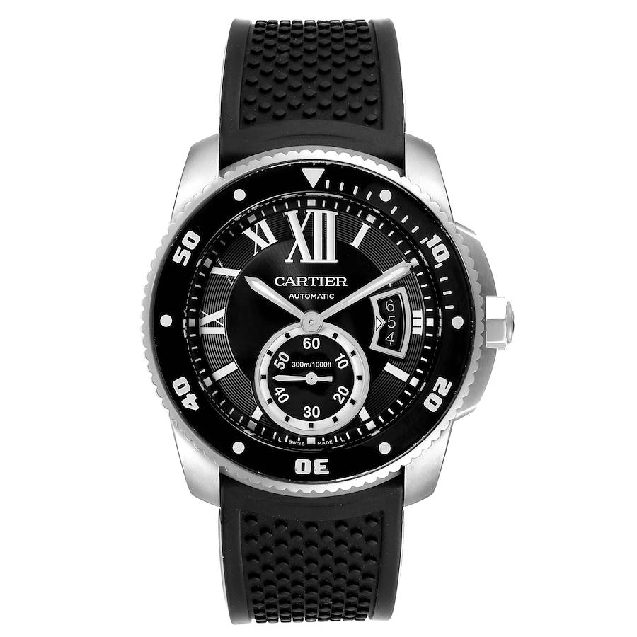 【Free Shipping】【Super Clone】Calibre Diver Black Rubber 42mm