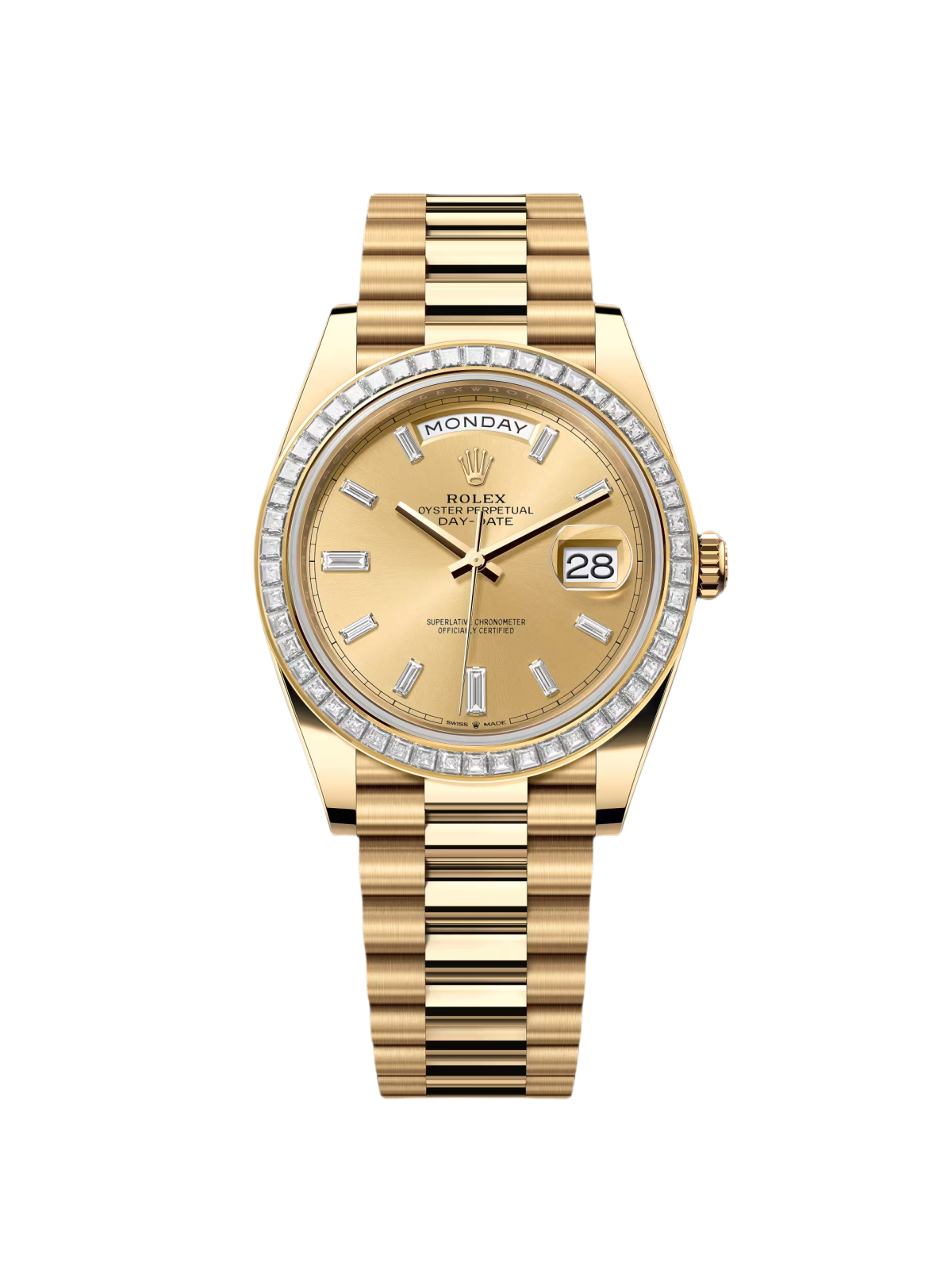 【Free Shipping】【Super Clone】RLX Day-Date 40mm 228398TBR-0002 Champagne Dial President Watch
