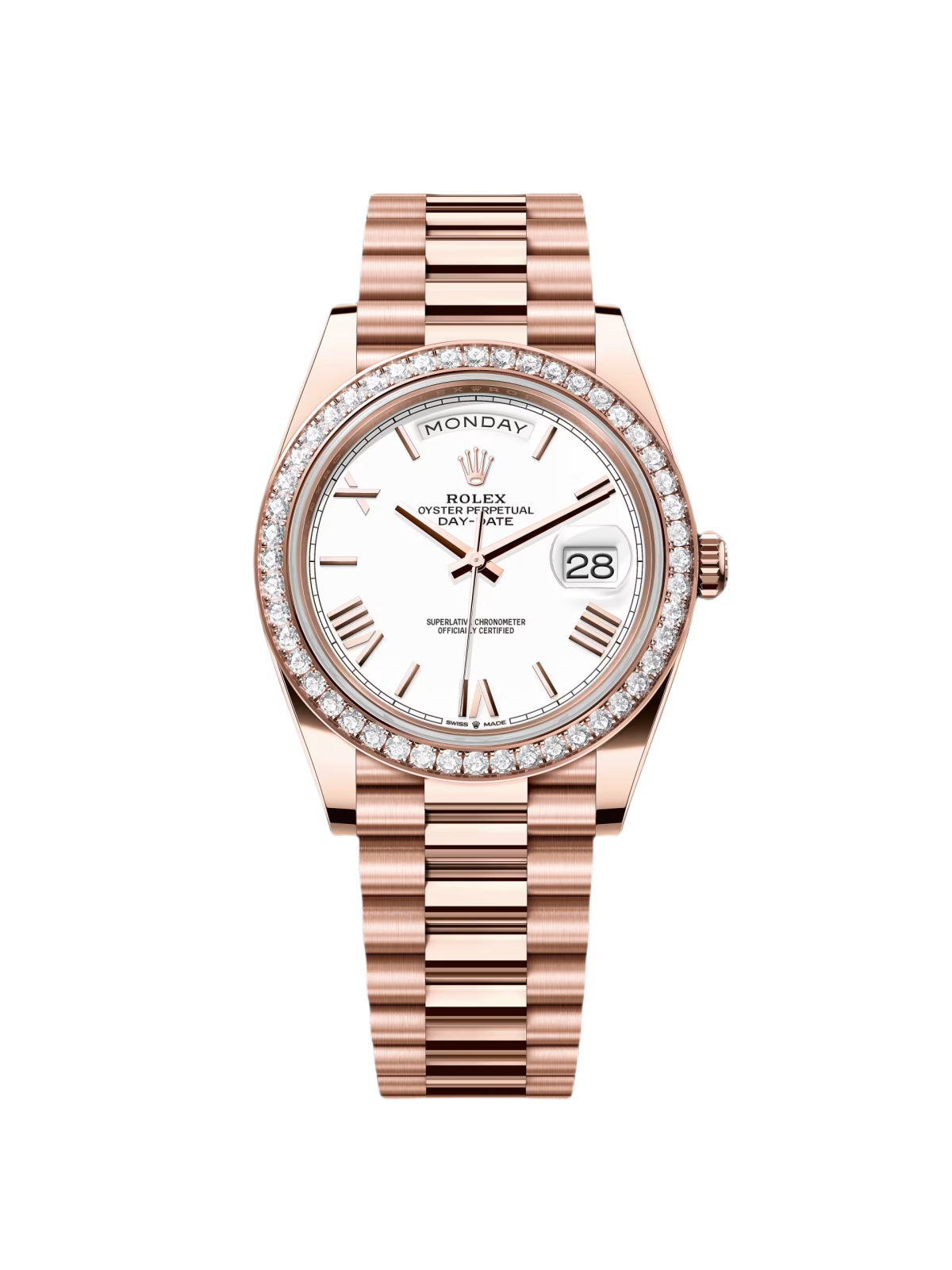 【Free Shipping】【Super Clone】RLX  Day-Date White Roman Dial 228345rbr-0012