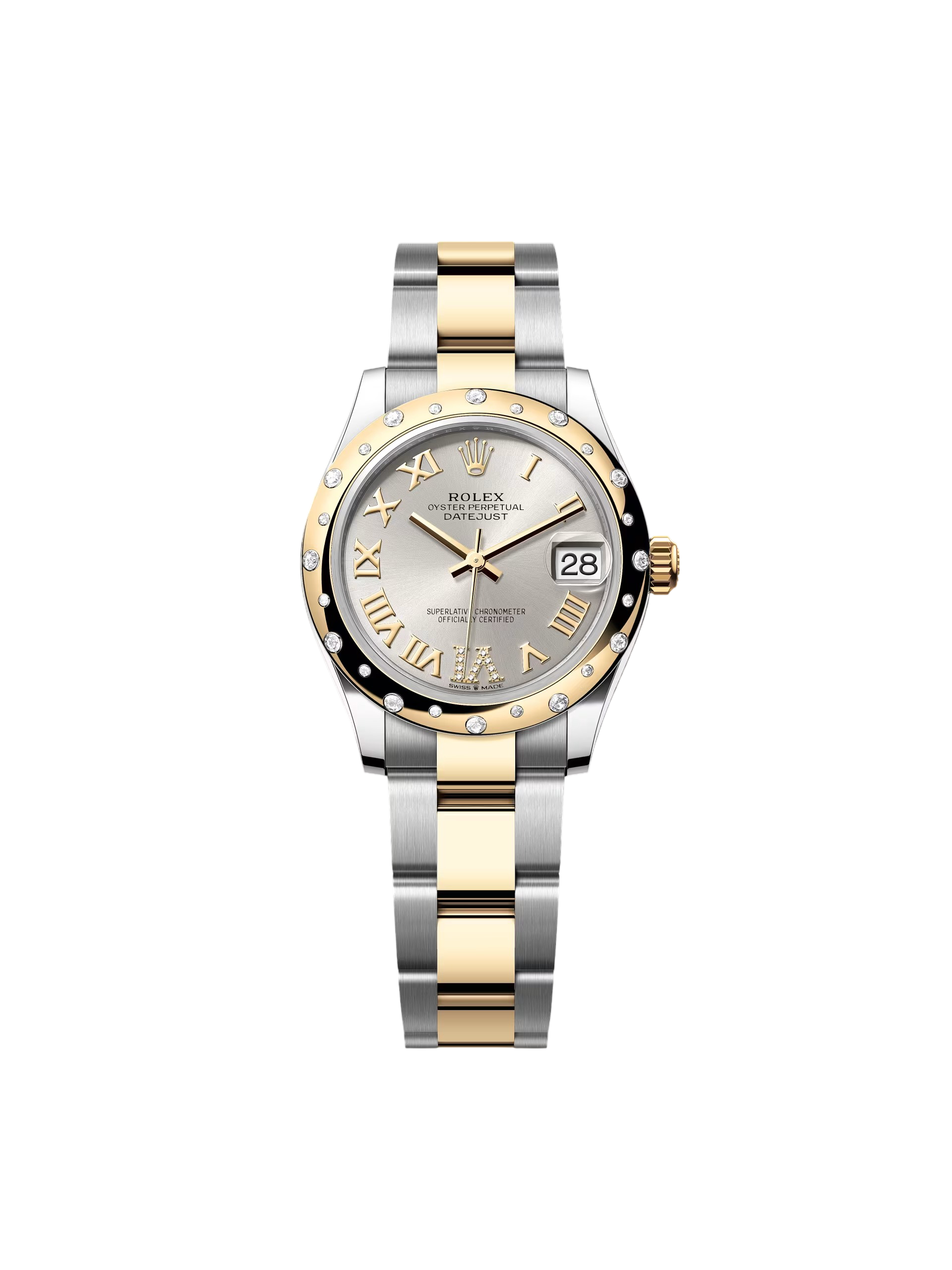 【Free Shipping】【Super Clone】RLX Datejust m278343-0003/0004 Silver Dial Yellow Rolesor Oyster Watch