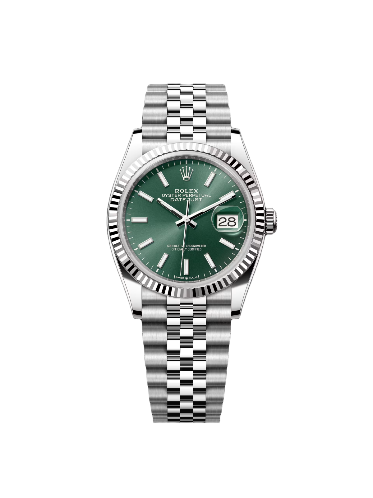 【Free Shipping】【Super Clone】RLX  Datejust 36mm 126234 Mint Green Dial Jubilee Bracelet Watch