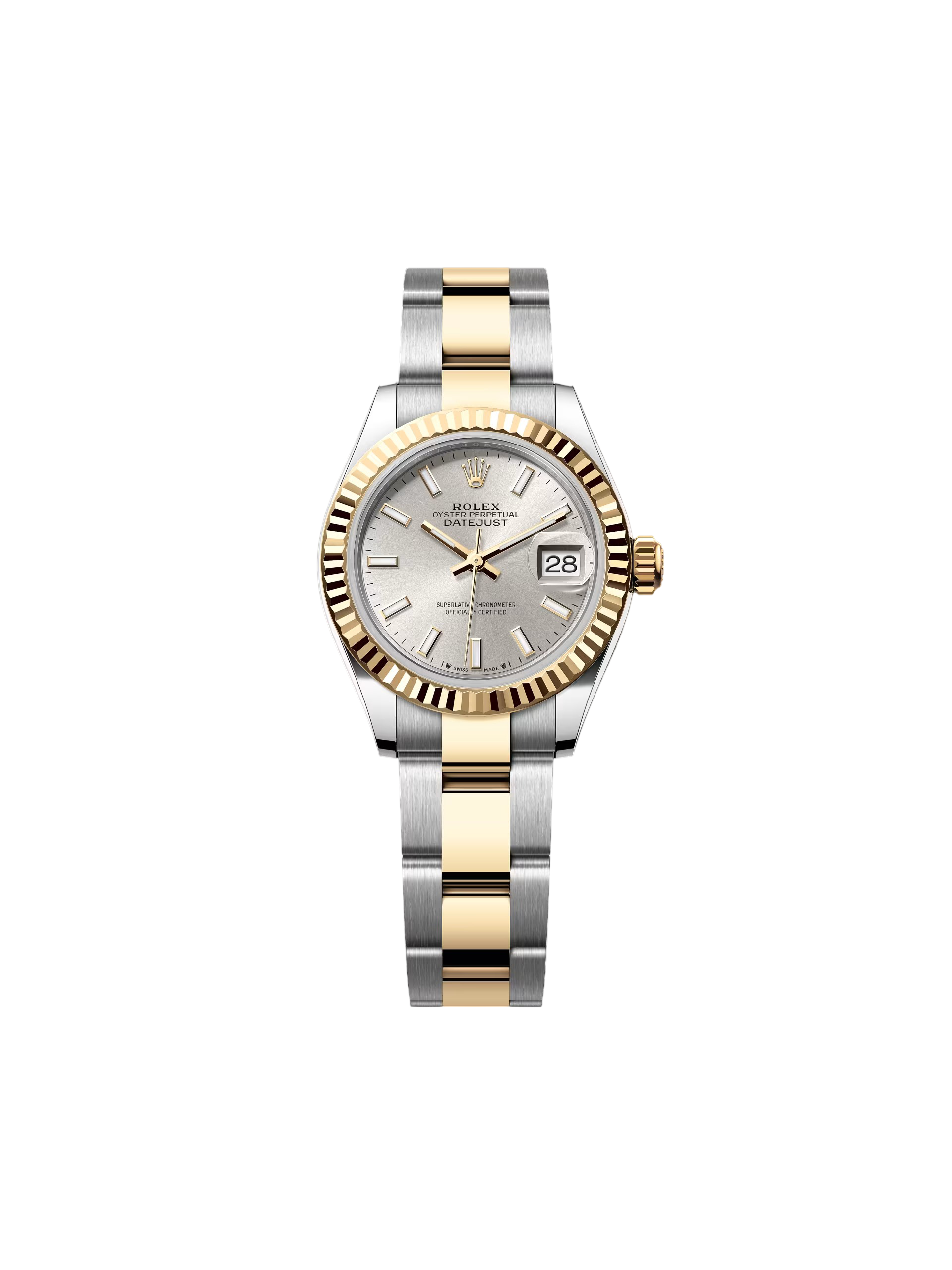 【Free Shipping】【Super Clone】RLX Lady-Datejust 28mm 279173 Silver Index Dial Oyster Bracelet