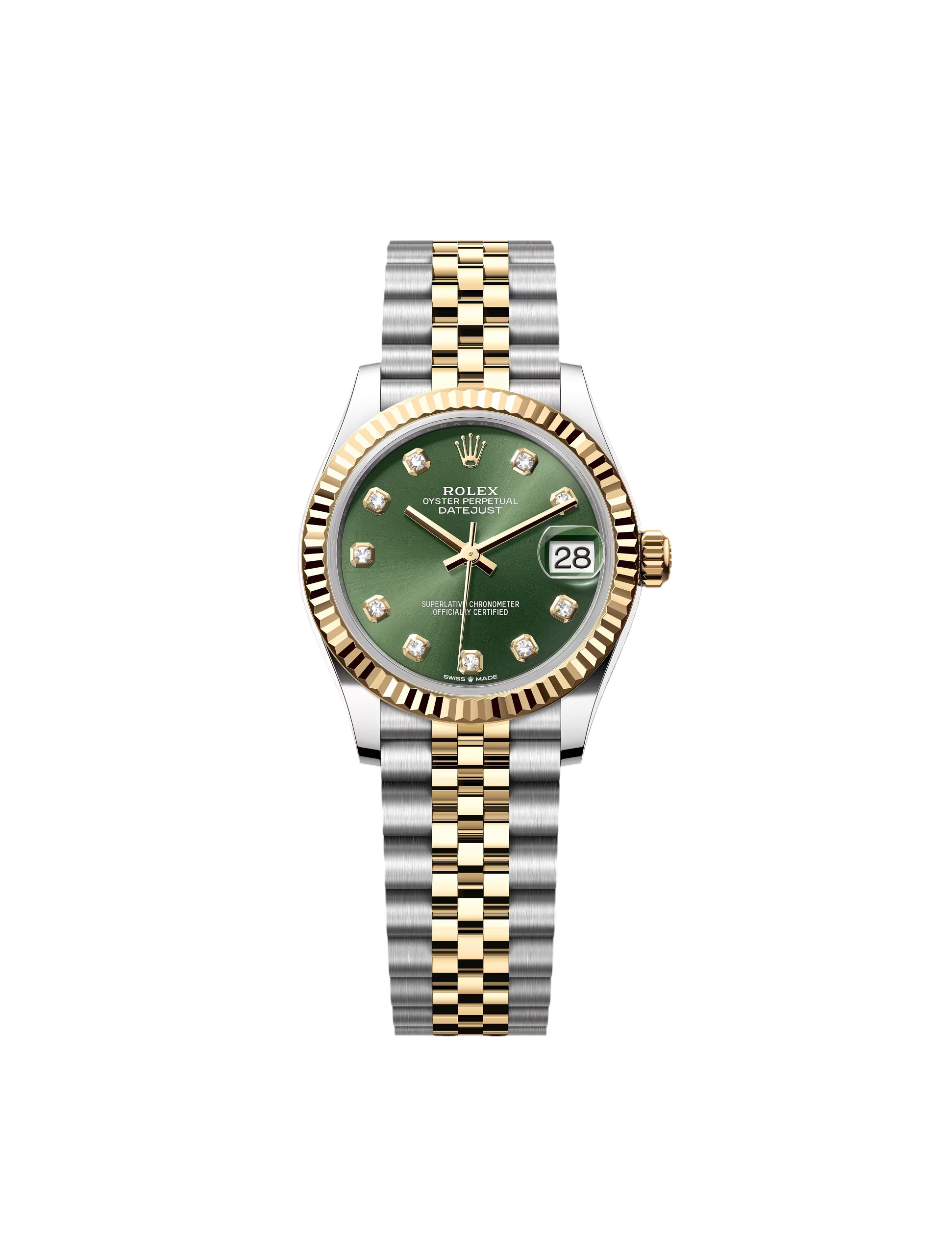 【Free Shipping】【Super Clone】RLX Datejust m278273-0029/0030 31mm Olive Green Dial Stainless Steel and Yellow Gold Oyster Watch
