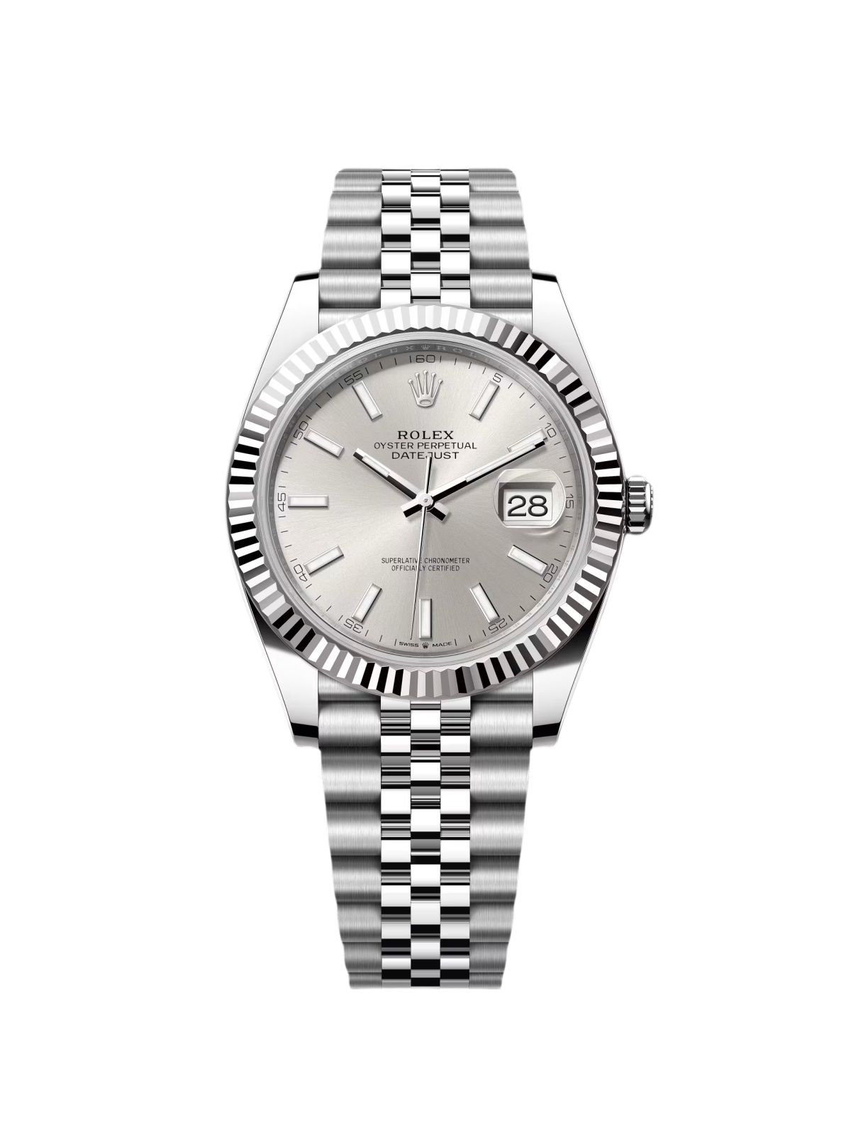 【Free Shipping】【Super Clone】RLX  Datejust 41mm 126334 Silver Index Jubilee Stainless Steel Mens Watch