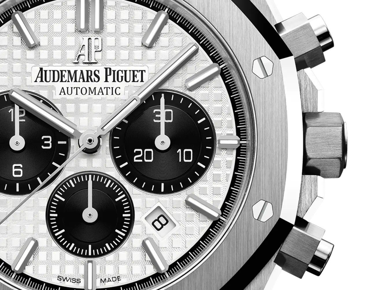 【Free Shipping】【Super Clone】A&P ROYAL OAK PANDA White Dial CHRONOGRAPH 41mm