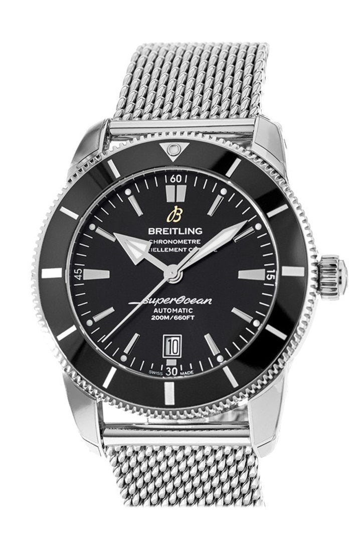 【Free Shipping】【Super Clone】Breitling Superocean Heritage II Black Dail Steel Men's Watch AB2020121-B1A1