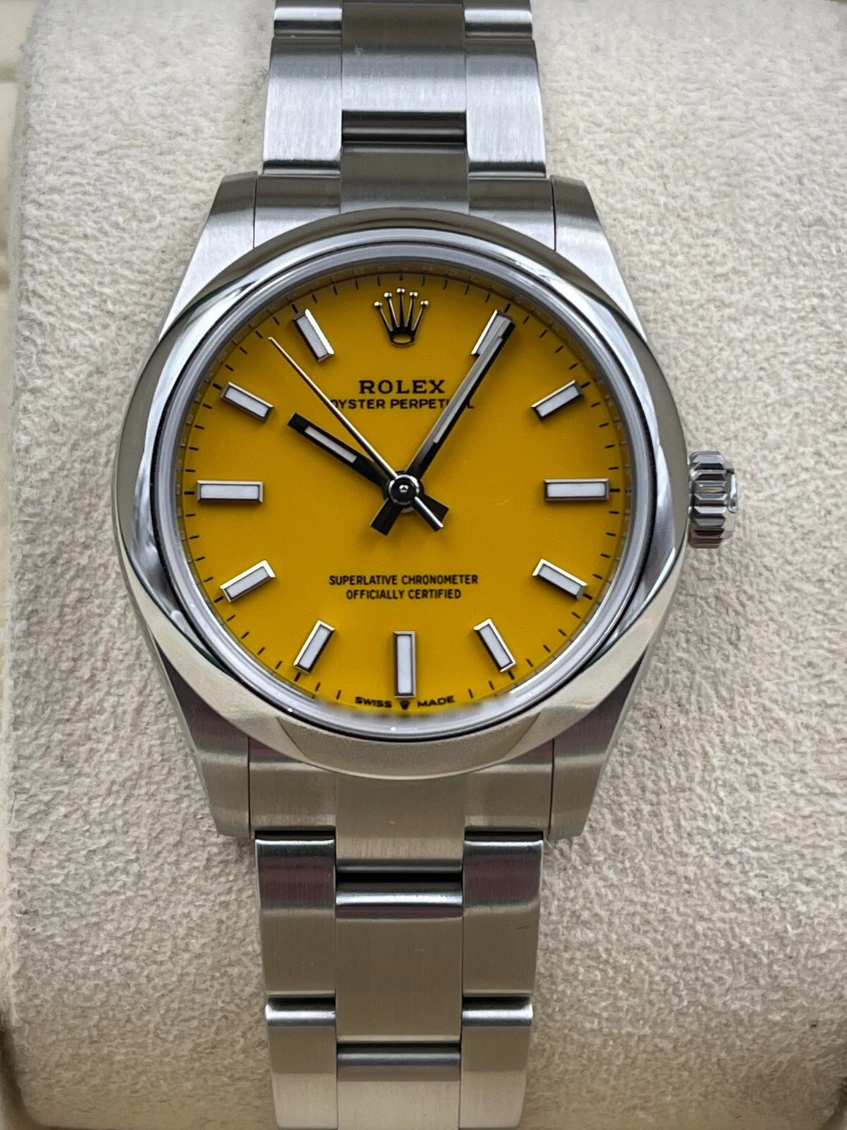 【Free Shipping】【Super Clone】RLX Oyster Perpetual 31mm 277200 Yellow Index