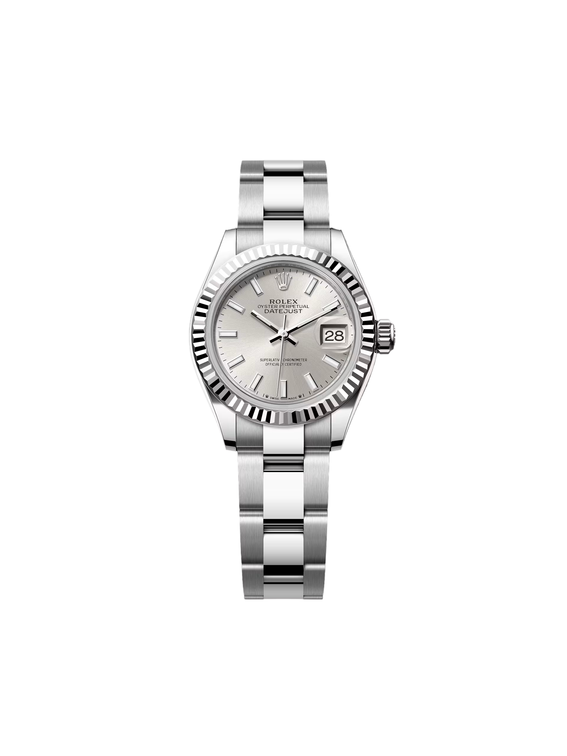 【Free Shipping】【Super Clone】RLX Lady-Datejust 28mm 279174 Silver Dial Oyster Bracelet