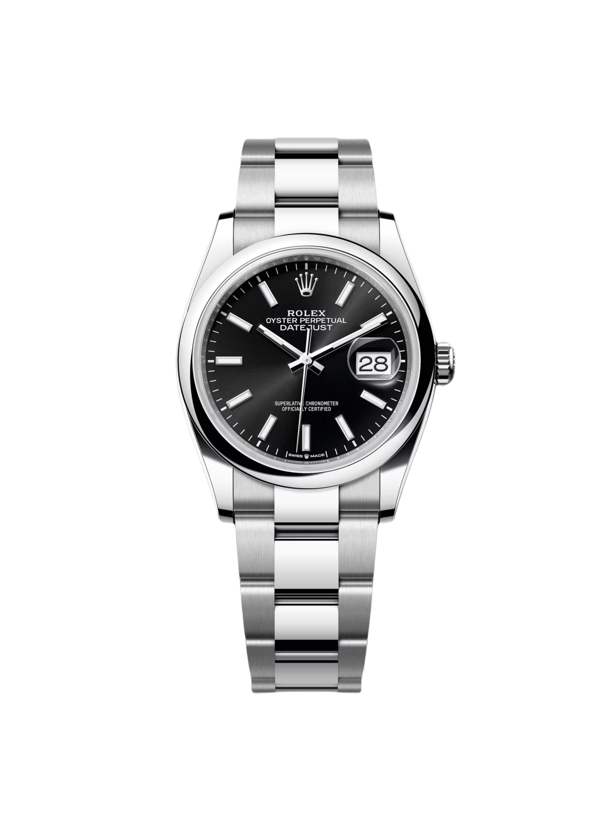【Free Shipping】【Super Clone】RLX  Datejust 36mm 126200 Stainless Steel Black Dial Jubilee Watch