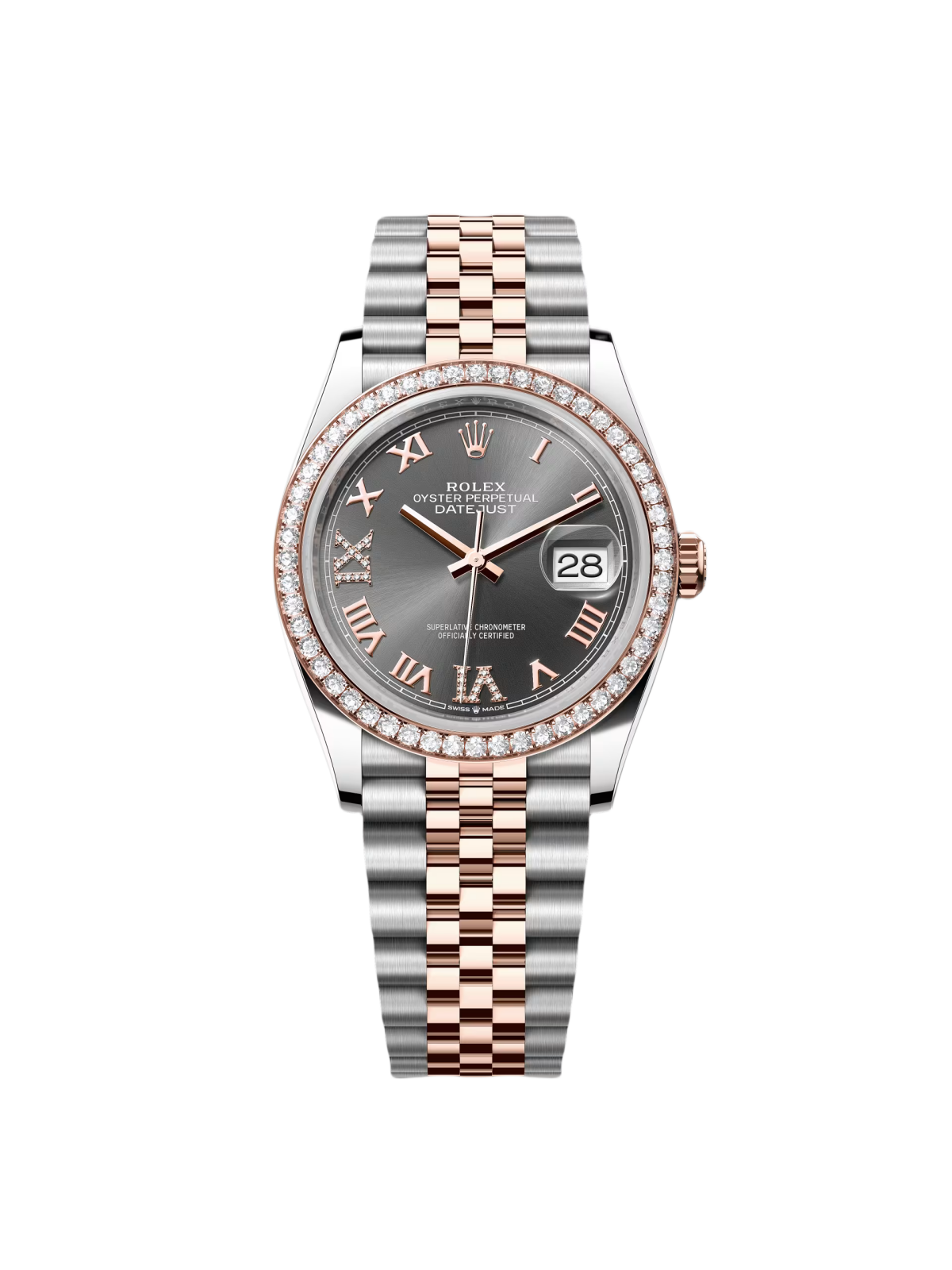 【Free Shipping】【Super Clone】RLX  Datejust 36mm 126281 Slate Dial Oyster Bracelet