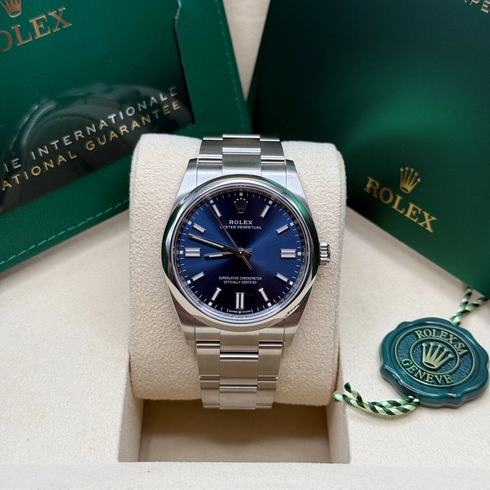 【Free Shipping】【Super Clone】RLX Oyster Perpetual 36mm 126000-0015 Blue Dial Stainless Steel Oyster Bracelet