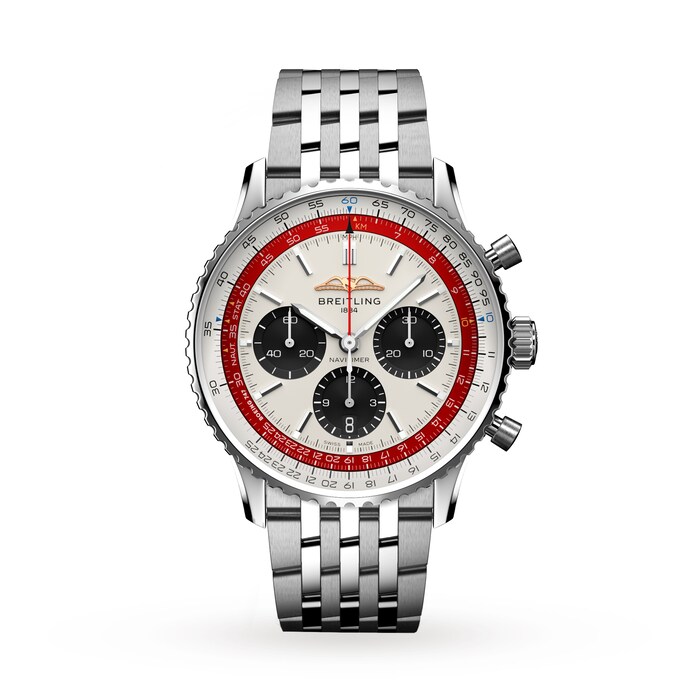 【Free Shipping】【Super Clone】Breitling Navitimer B01 Chronograph 43 Boeing 747 Limited Edition Boutique Exclusive Stainless Steel Bracelet AB01383B1G1A1