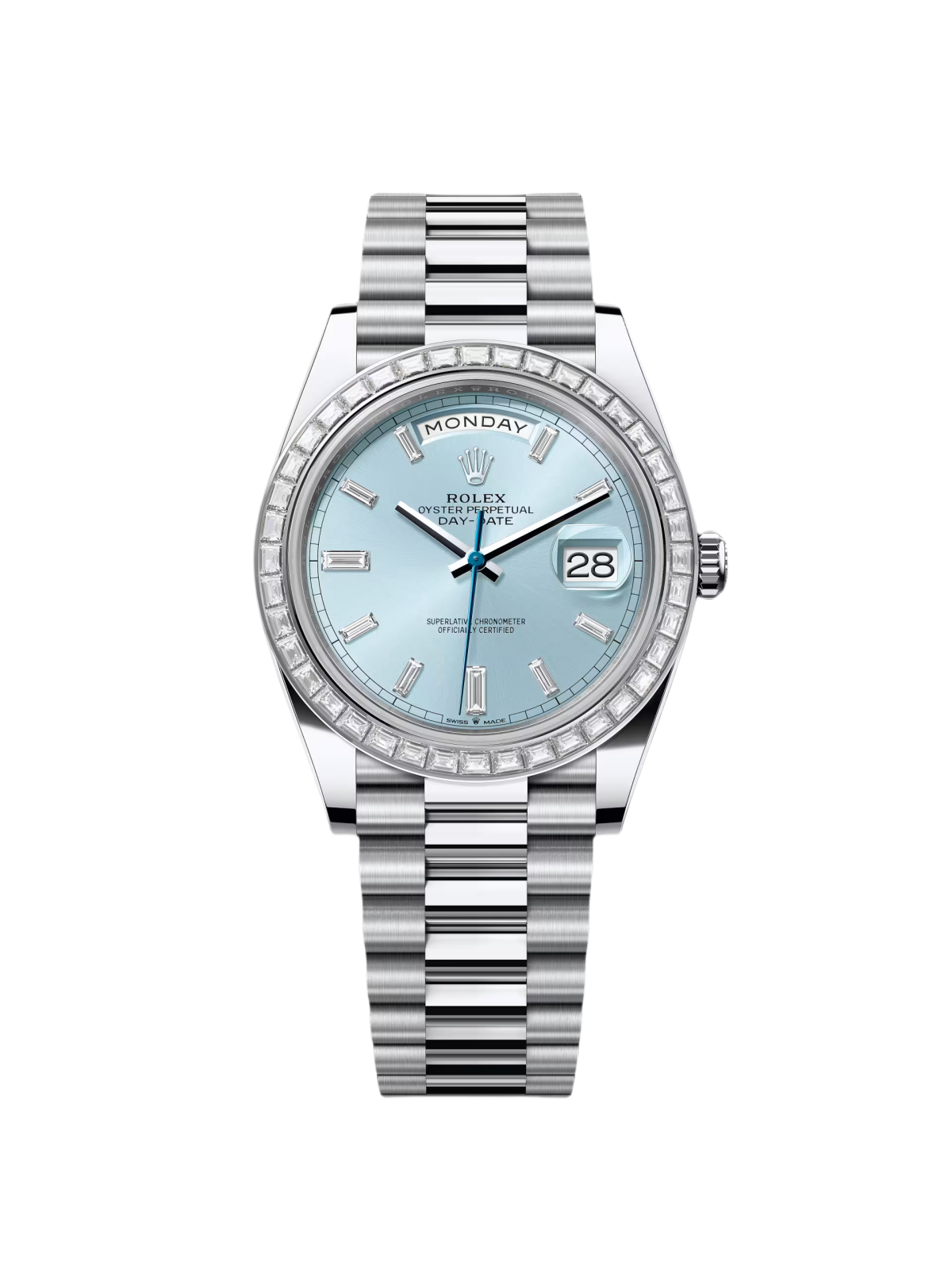 【Free Shipping】【Super Clone】RLX Day-Date 40mm 228396TBR-0002 Ice Blue Diamonds Dial