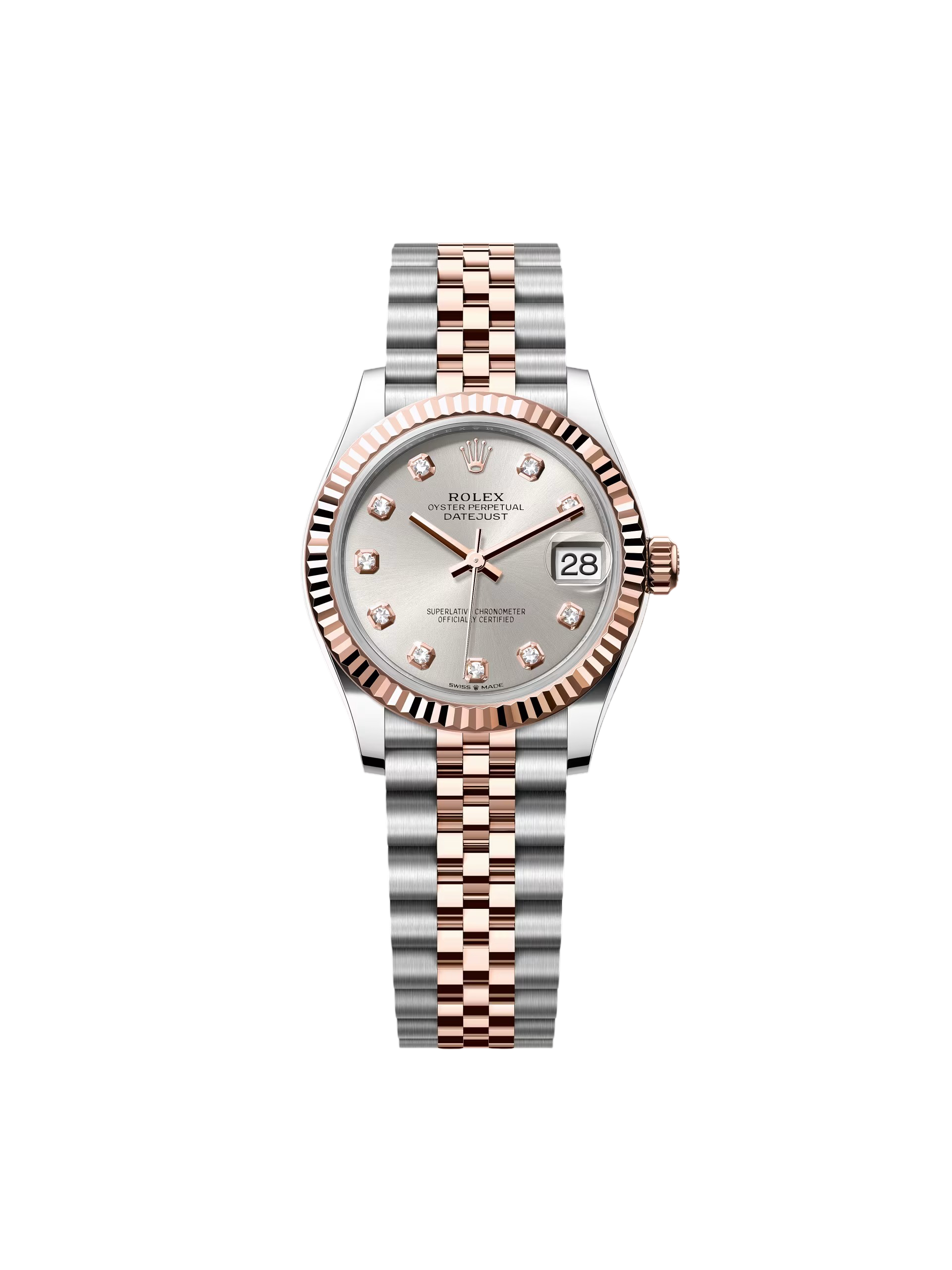 【Free Shipping】【Super Clone】RLX Datejust m278271-0015/0016 Silver 31mm Dial Oyster Bracelet Watch