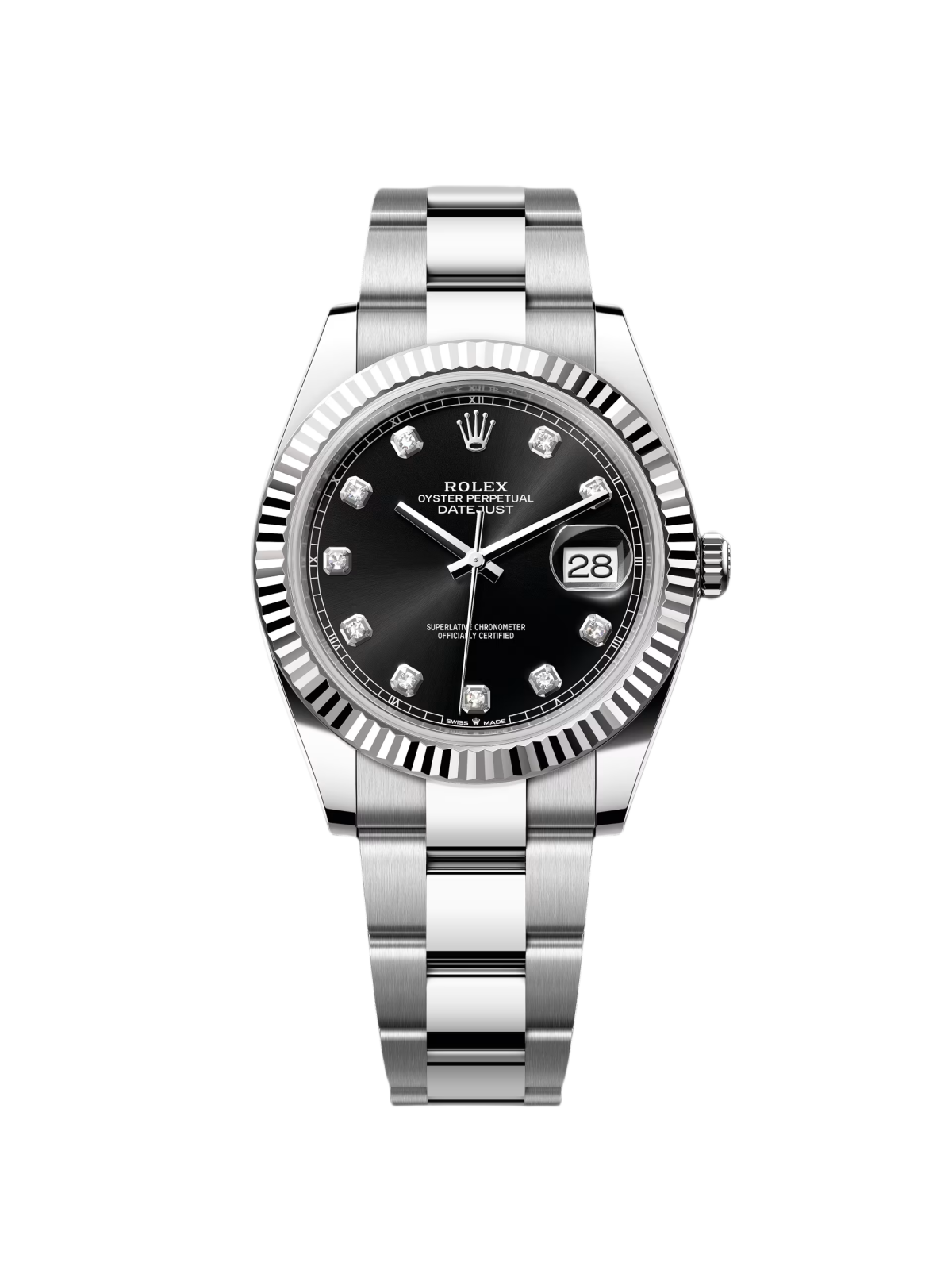 【Free Shipping】【Super Clone】RLX  Datejust 41mm 126334 Black Diamond Oyster Stainless Steel Mens Watch