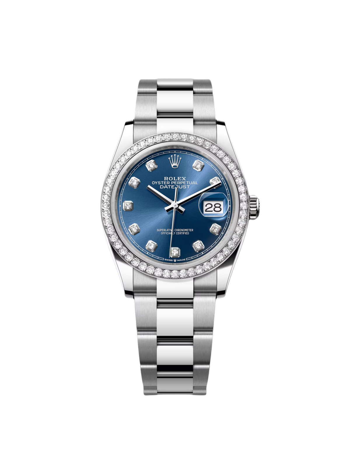 【Free Shipping】【Super Clone】RLX  Datejust 36mm 126284 Bright Blue Dial Jubilee Bracelet