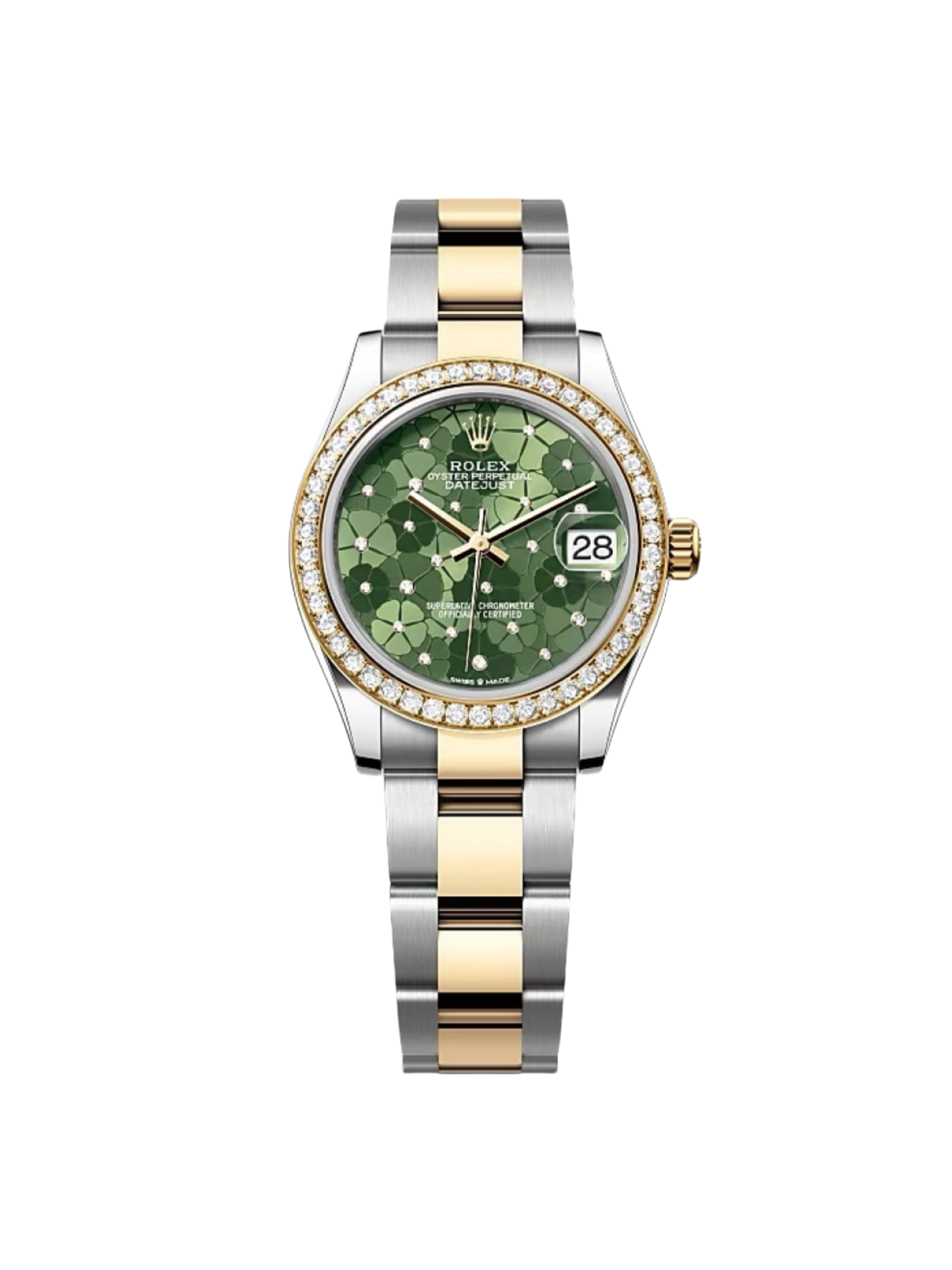 【Free Shipping】【Super Clone】RLX Datejust m278383-0031/0032 31mm Green Floral Dial Oyster Bracelet