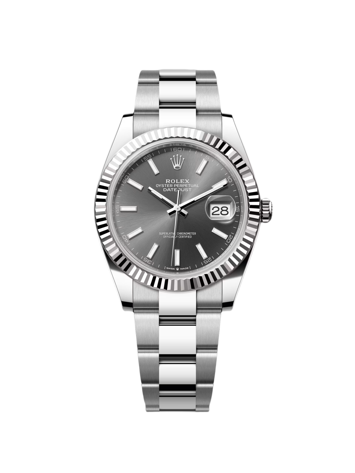 【Free Shipping】【Super Clone】RLX  Datejust 41mm 126334 Dark Rhodium Index Jubilee Stainless Steel
